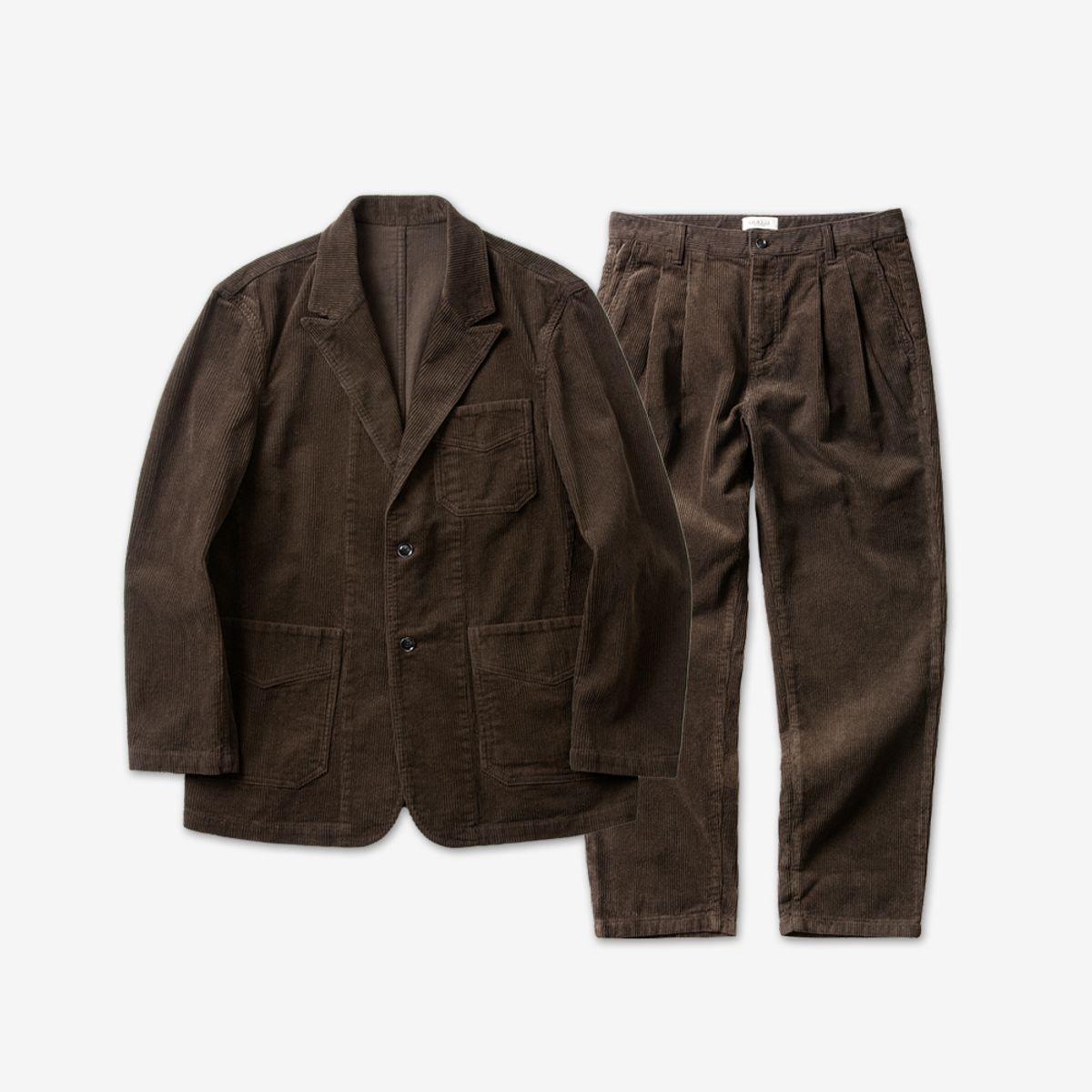 솔티(SORTIE) Tura Corduroy Washed Jacket (Brown)