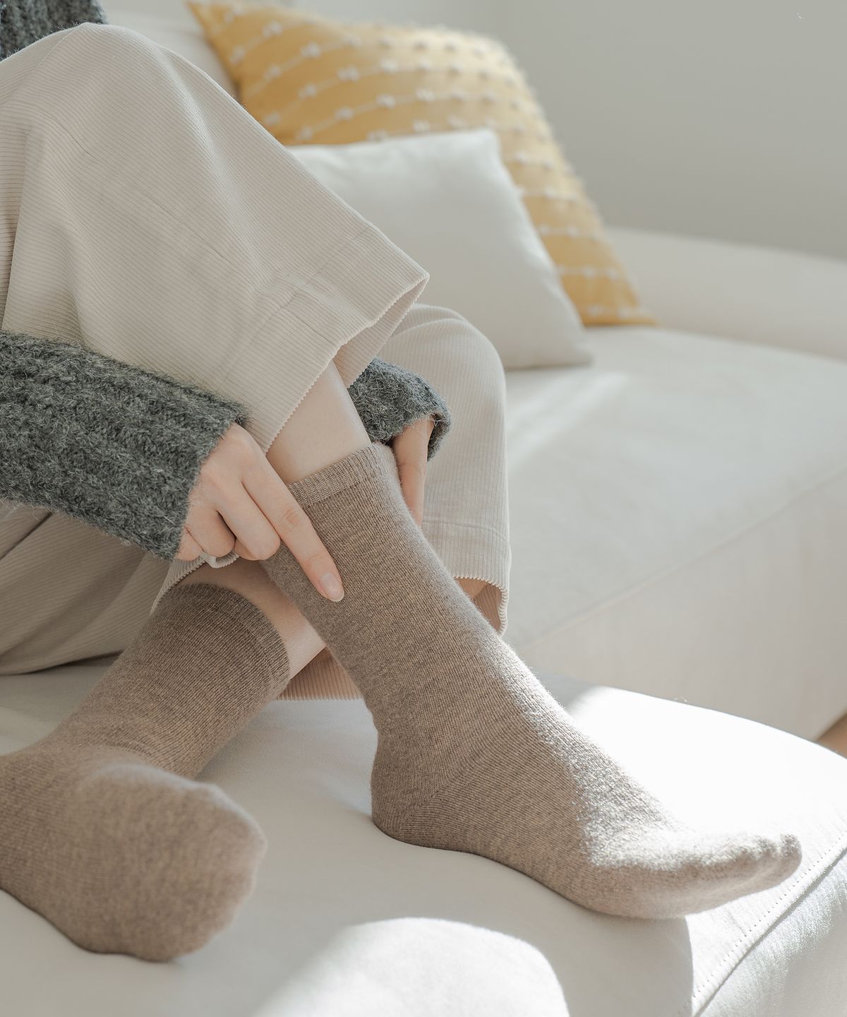 삭스팩토리(SOCKS FACTORY) [5PACK] 여성 장목 울 양말 5color