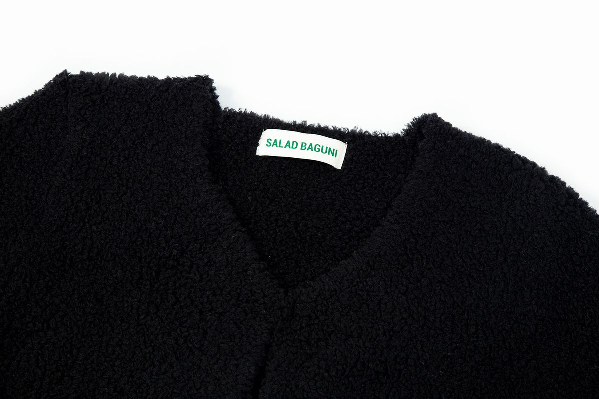 샐러드바구니(SALAD BAGUNI) Super Cropped Wool Jacket_black