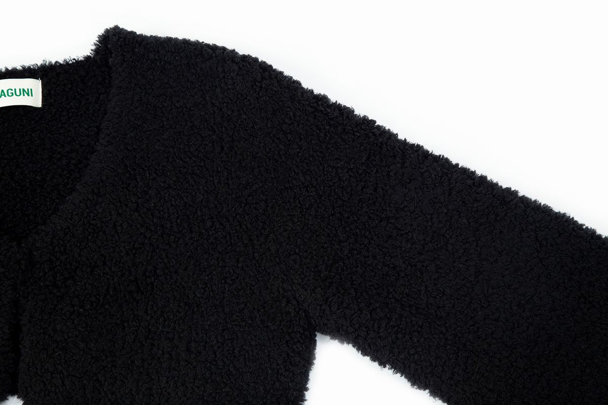 샐러드바구니(SALAD BAGUNI) Super Cropped Wool Jacket_black