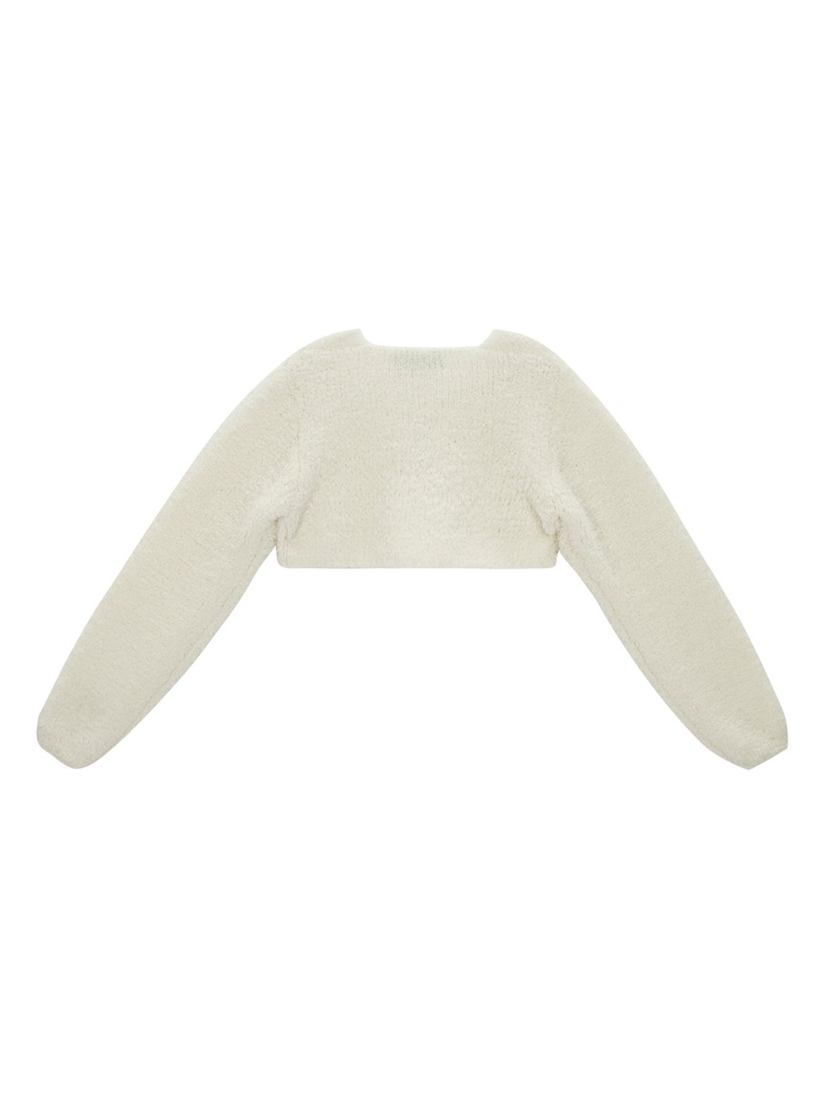 샐러드바구니(SALAD BAGUNI) Super Cropped Wool Jacket_white