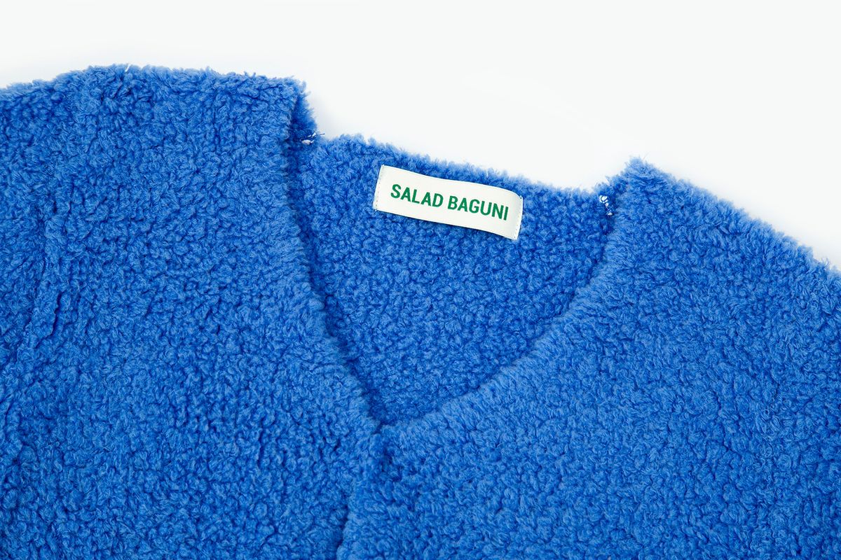 샐러드바구니(SALAD BAGUNI) Super Cropped Wool Jacket_blue