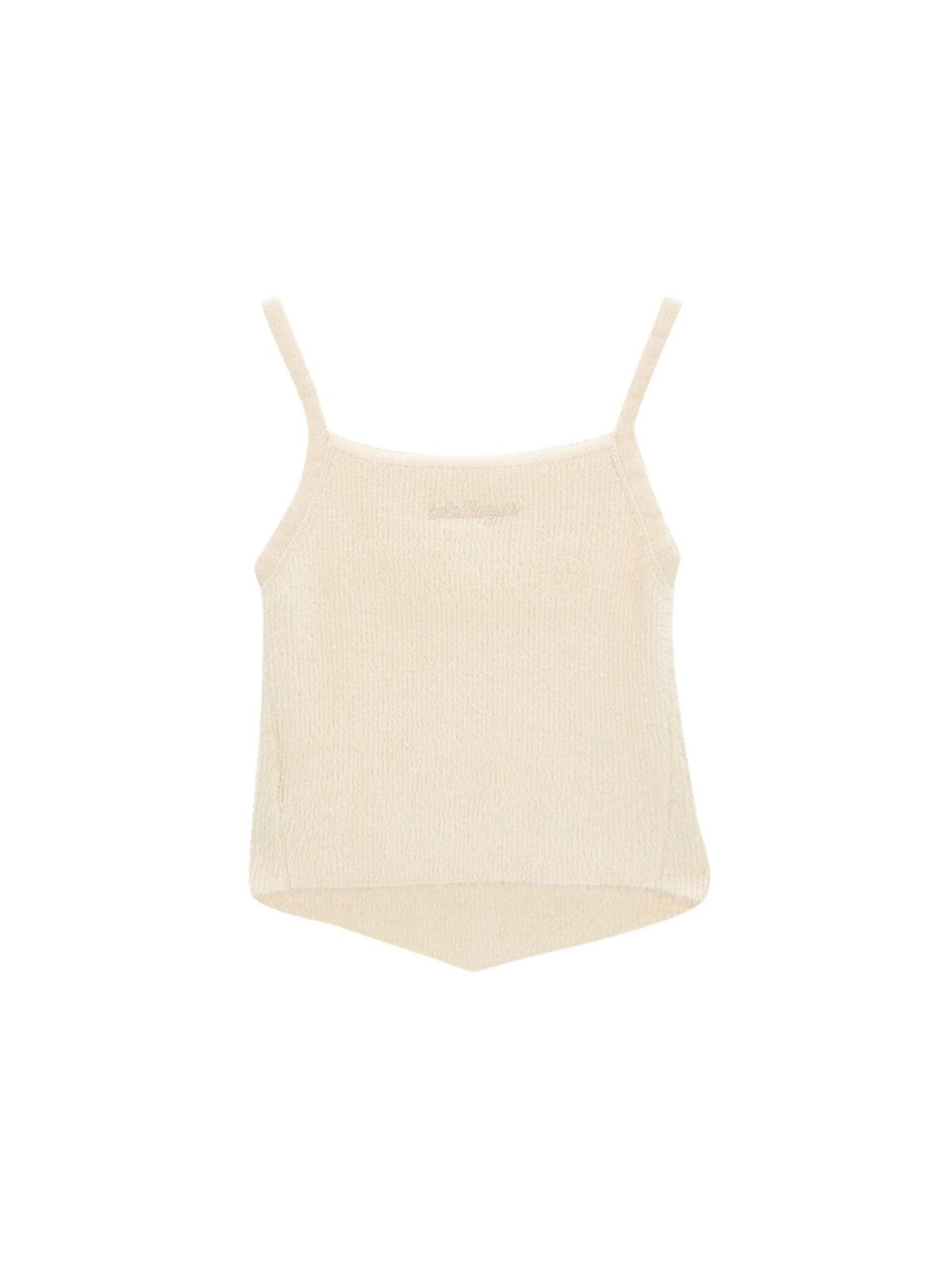 샐러드바구니(SALAD BAGUNI) Pointed Hairy Strap Top_cream