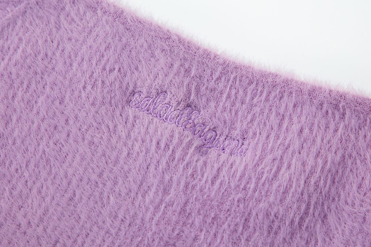 샐러드바구니(SALAD BAGUNI) Pointed Hairy Strap Top_purple