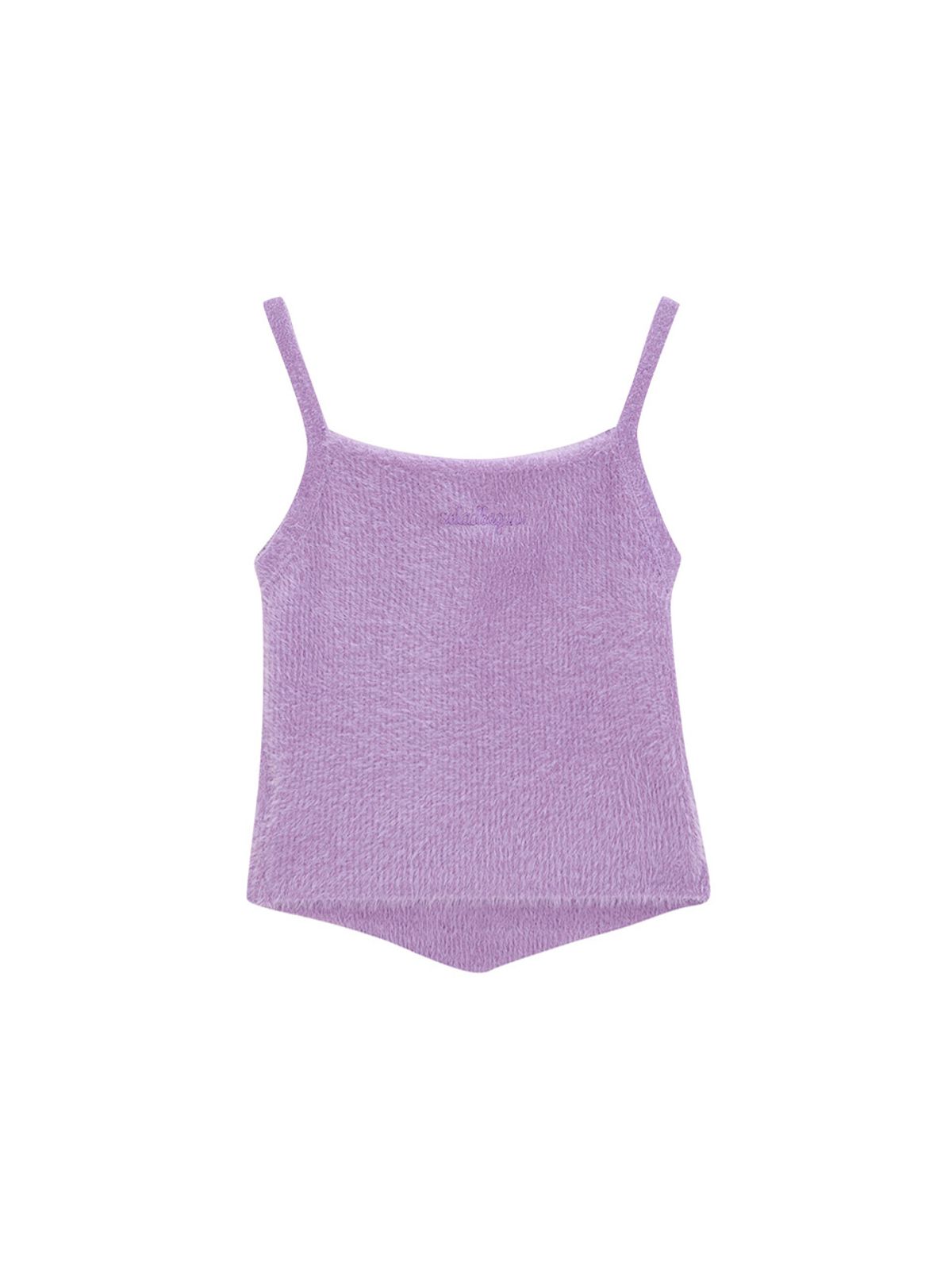 샐러드바구니(SALAD BAGUNI) Pointed Hairy Strap Top_purple