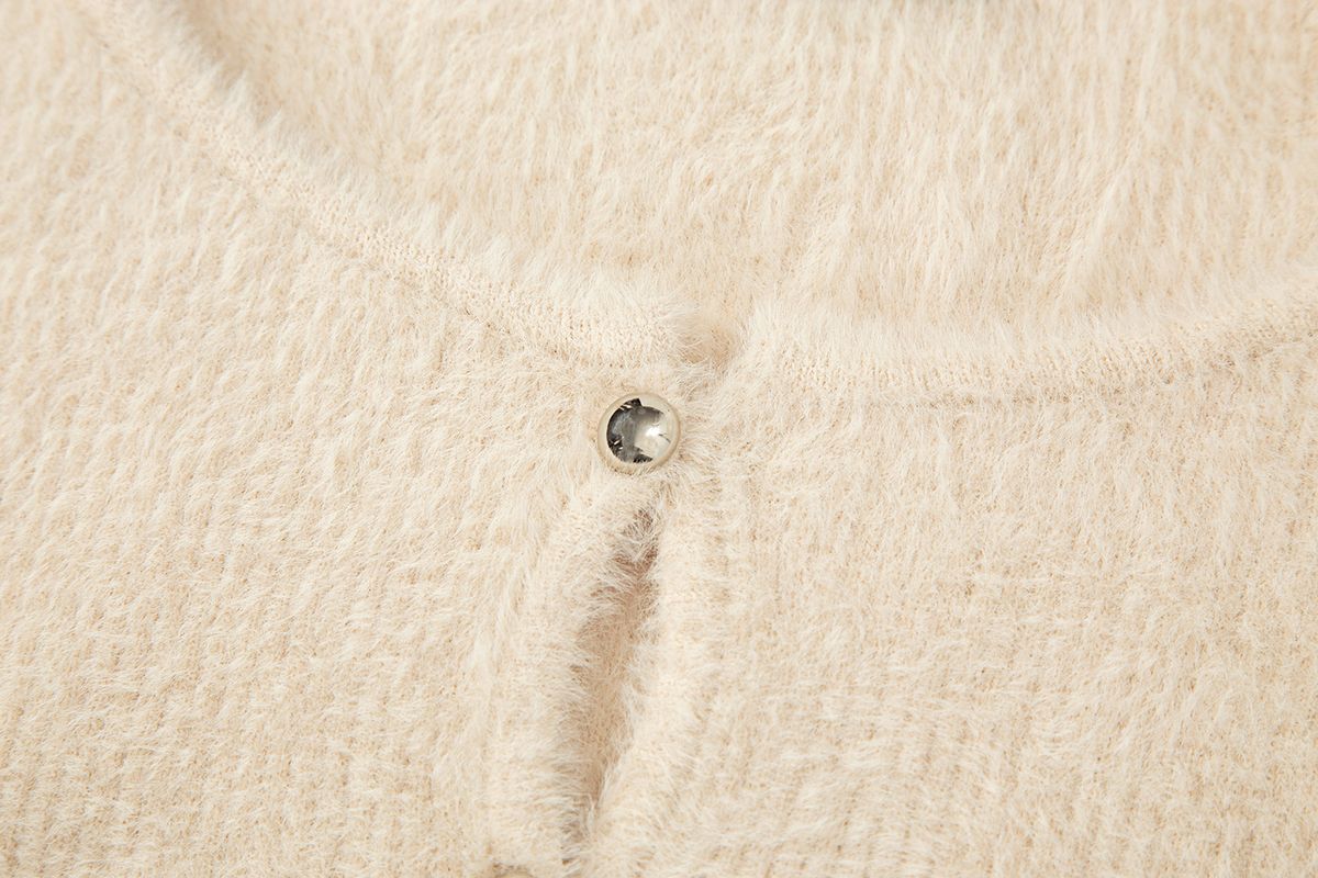 샐러드바구니(SALAD BAGUNI) Mini Hairy Bolero cardigan_cream