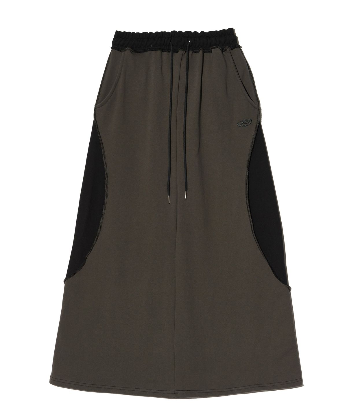 피스메이커(PIECE MAKER) EX RAW MAXI SKIRT (CHARCOAL)