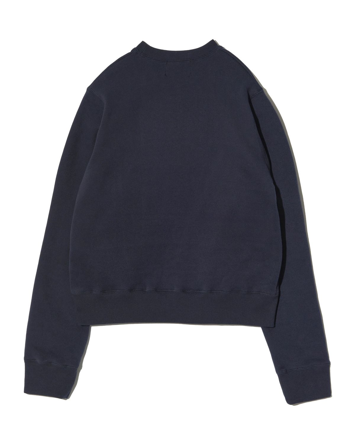 피스메이커(PIECE MAKER) SLOGAN CROP SWEATSHIRTS (NAVY)