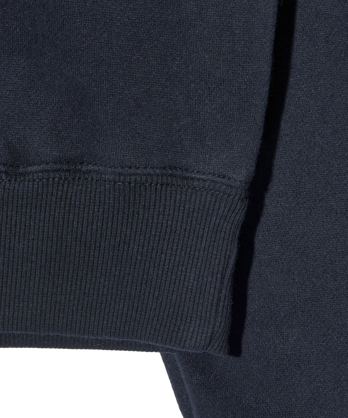 피스메이커(PIECE MAKER) SLOGAN CROP SWEATSHIRTS (NAVY)