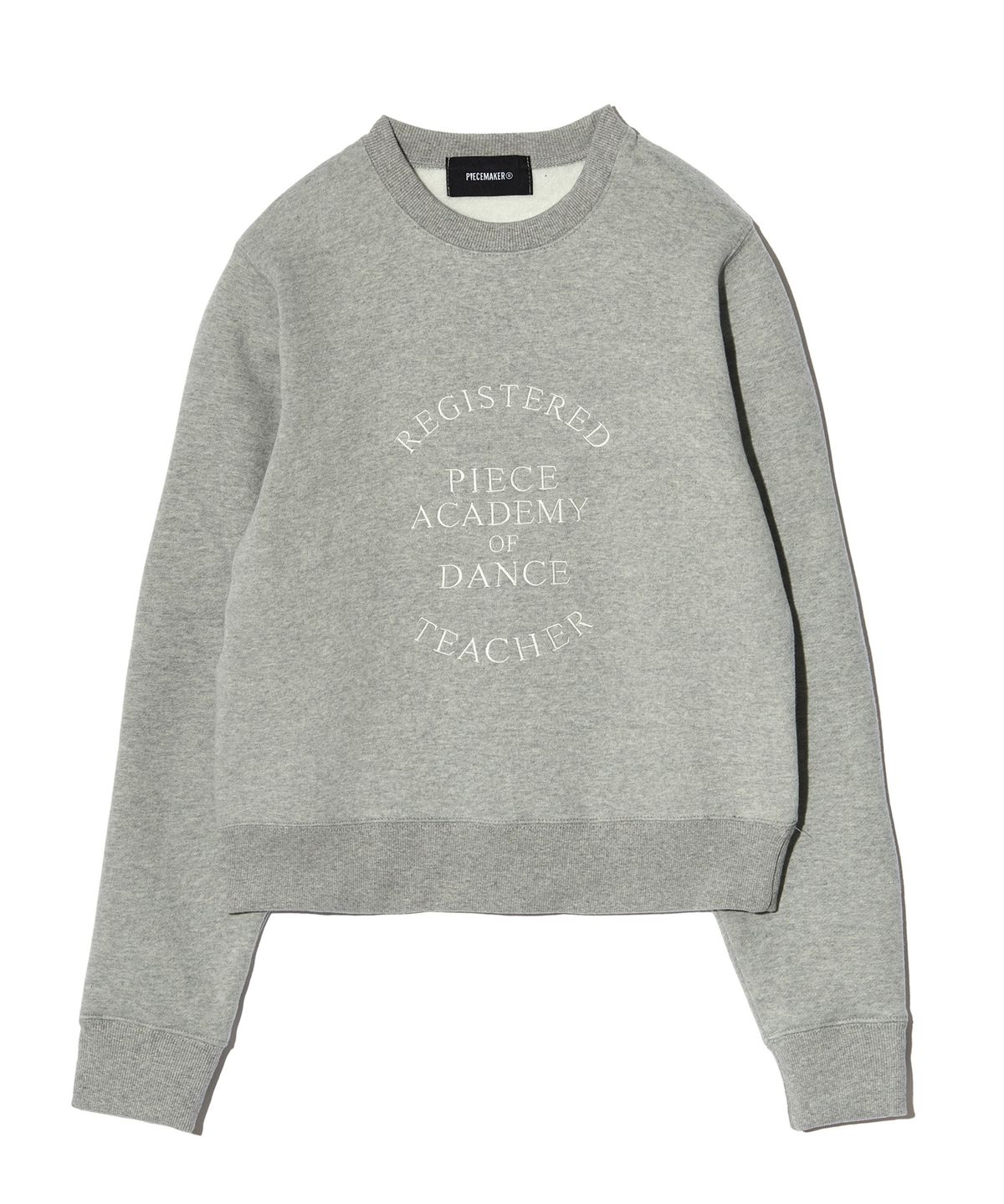 피스메이커(PIECE MAKER) SLOGAN CROP SWEATSHIRTS (GREY)