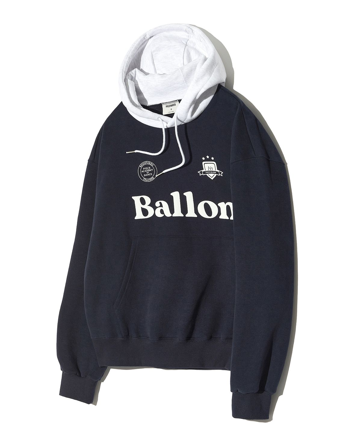피스메이커(PIECE MAKER) MIXED OV HOODIE (NAVY)