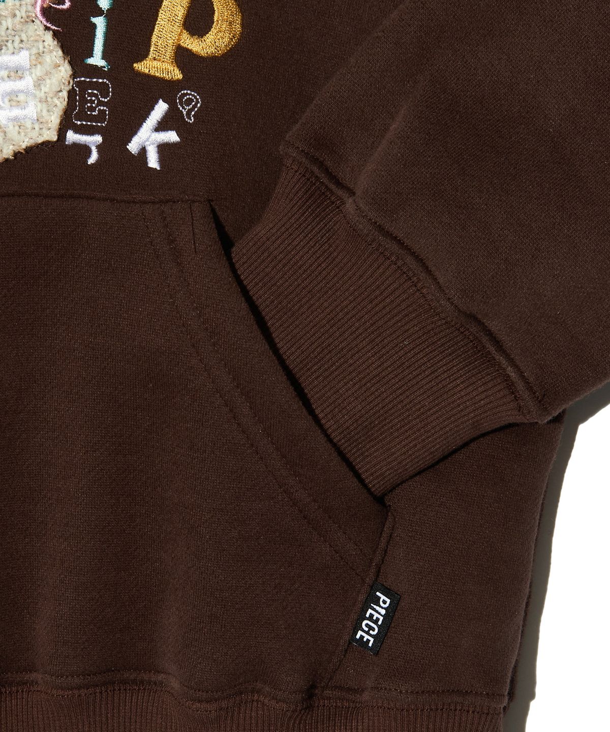 피스메이커(PIECE MAKER) BF PIECE CROP ZIP HOODIE (BROWN)