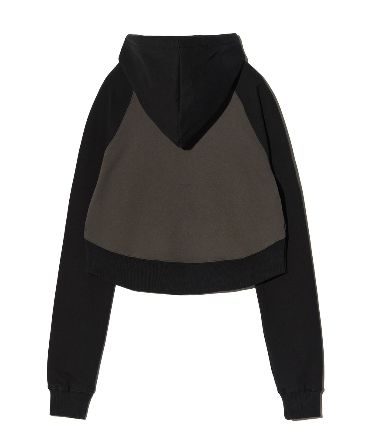 피스메이커(PIECE MAKER) EX CIRCLE HEM CROP HOODIE (CHARCOAL)