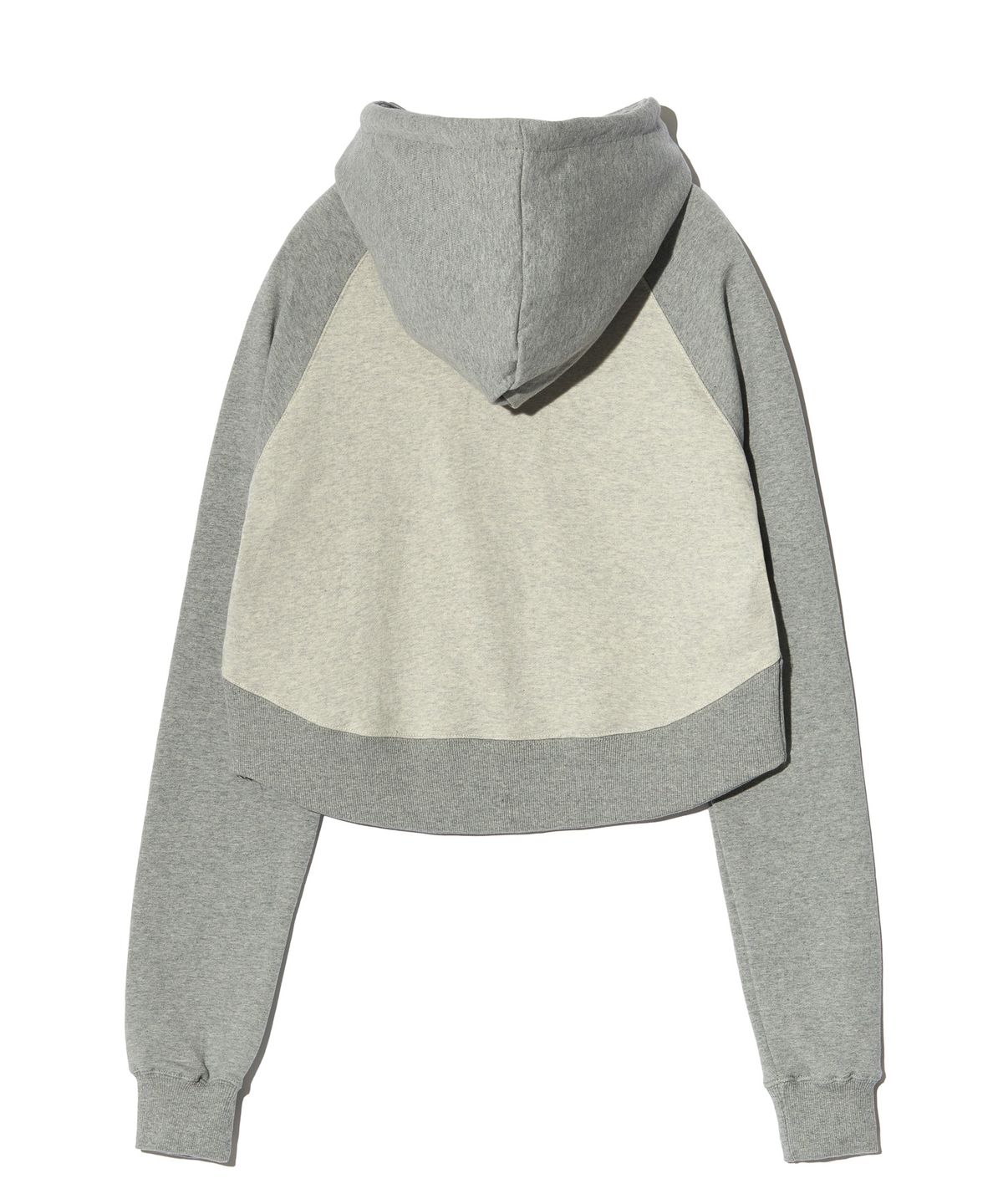 피스메이커(PIECE MAKER) EX CIRCLE HEM CROP HOODIE (GREY)
