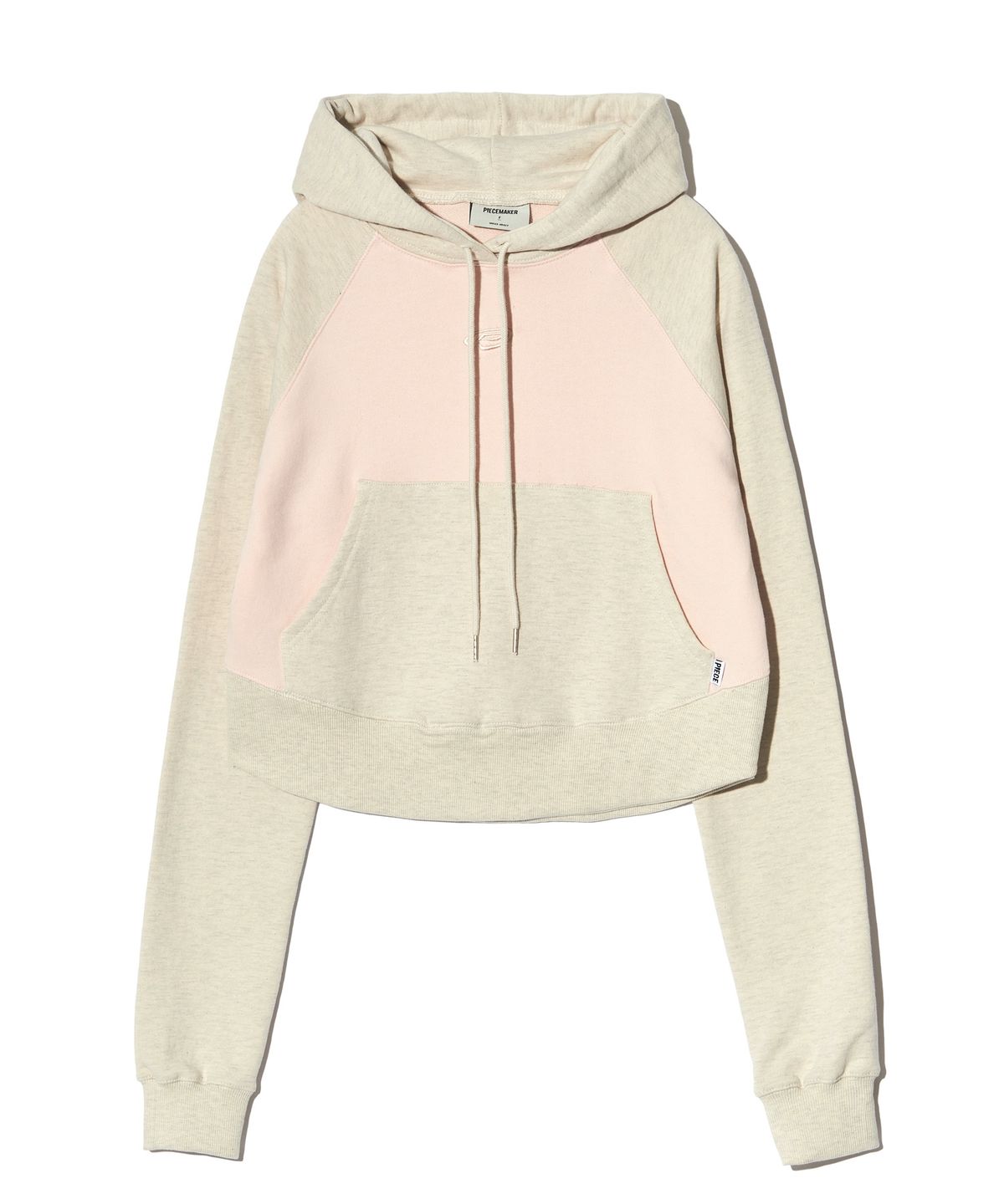 피스메이커(PIECE MAKER) EX CIRCLE HEM CROP HOODIE (PINK)