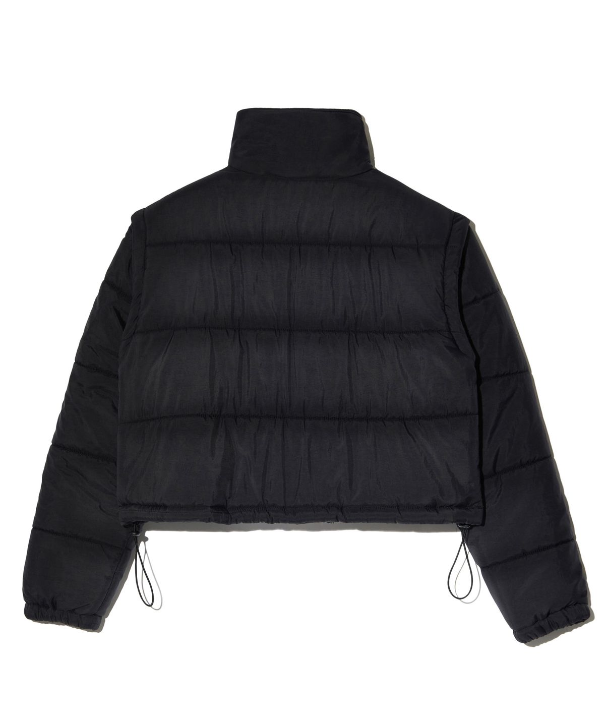 피스메이커(PIECE MAKER) RIBBON 2WAY PADDED JACKET (BLACK)