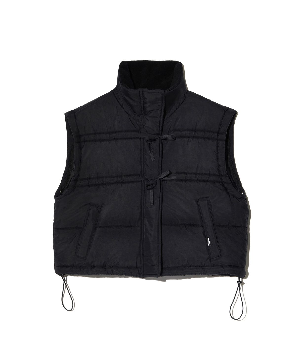 피스메이커(PIECE MAKER) RIBBON 2WAY PADDED JACKET (BLACK)