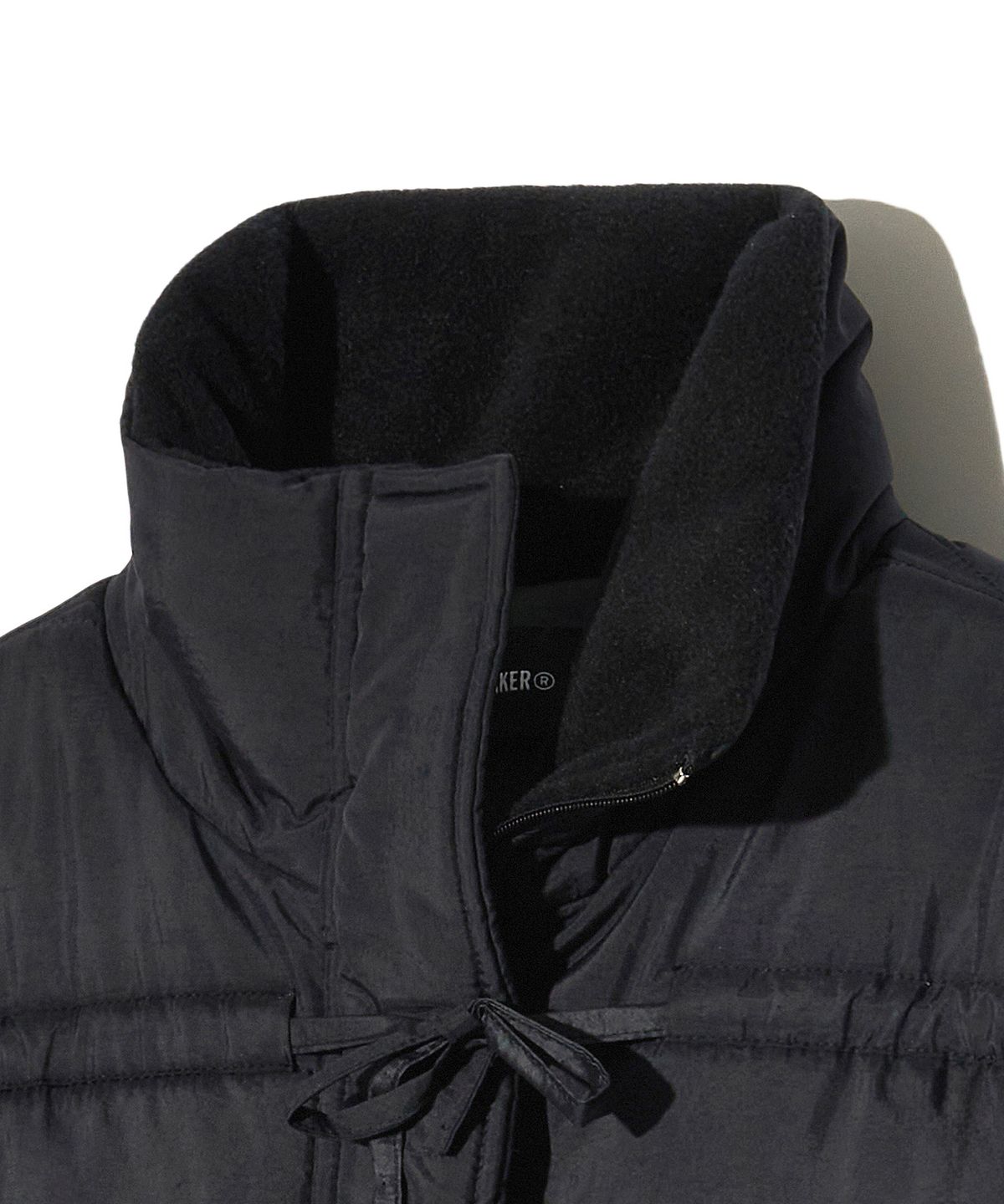 피스메이커(PIECE MAKER) RIBBON 2WAY PADDED JACKET (BLACK)