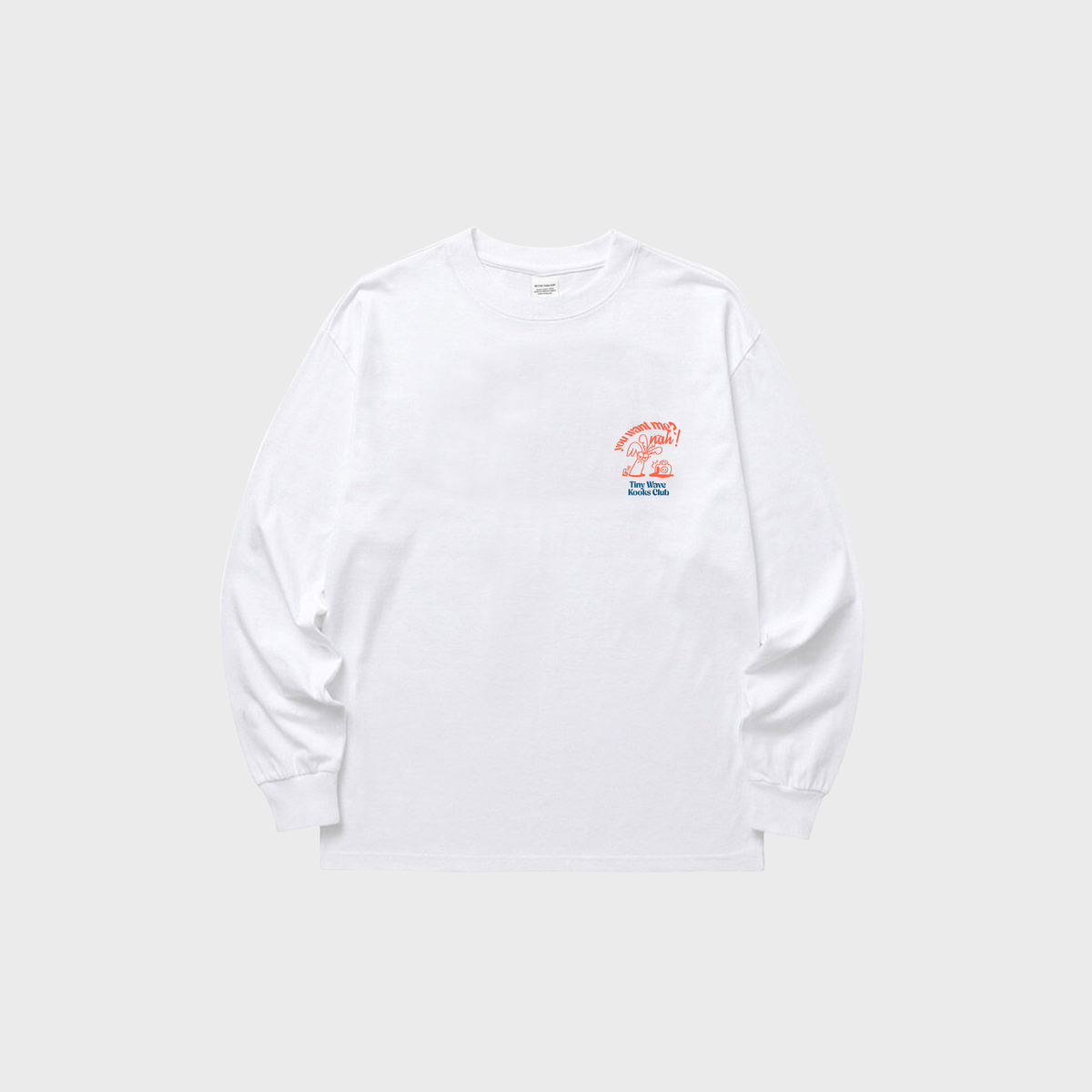 배러댄서프(BETTER THAN SURF) TACOS LOGO LONG SLV TEE - WHITE