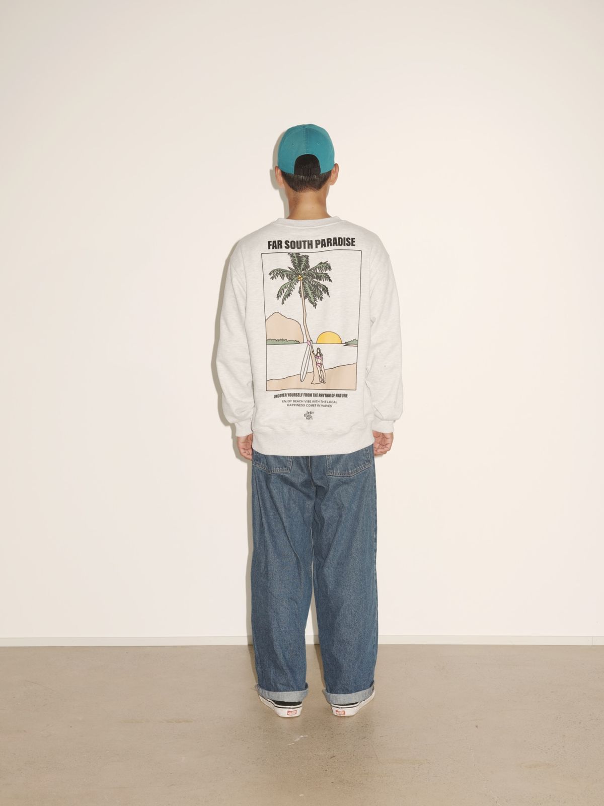배러댄서프(BETTER THAN SURF) RETRO PARADISE SWEAT SHIRT - GREY