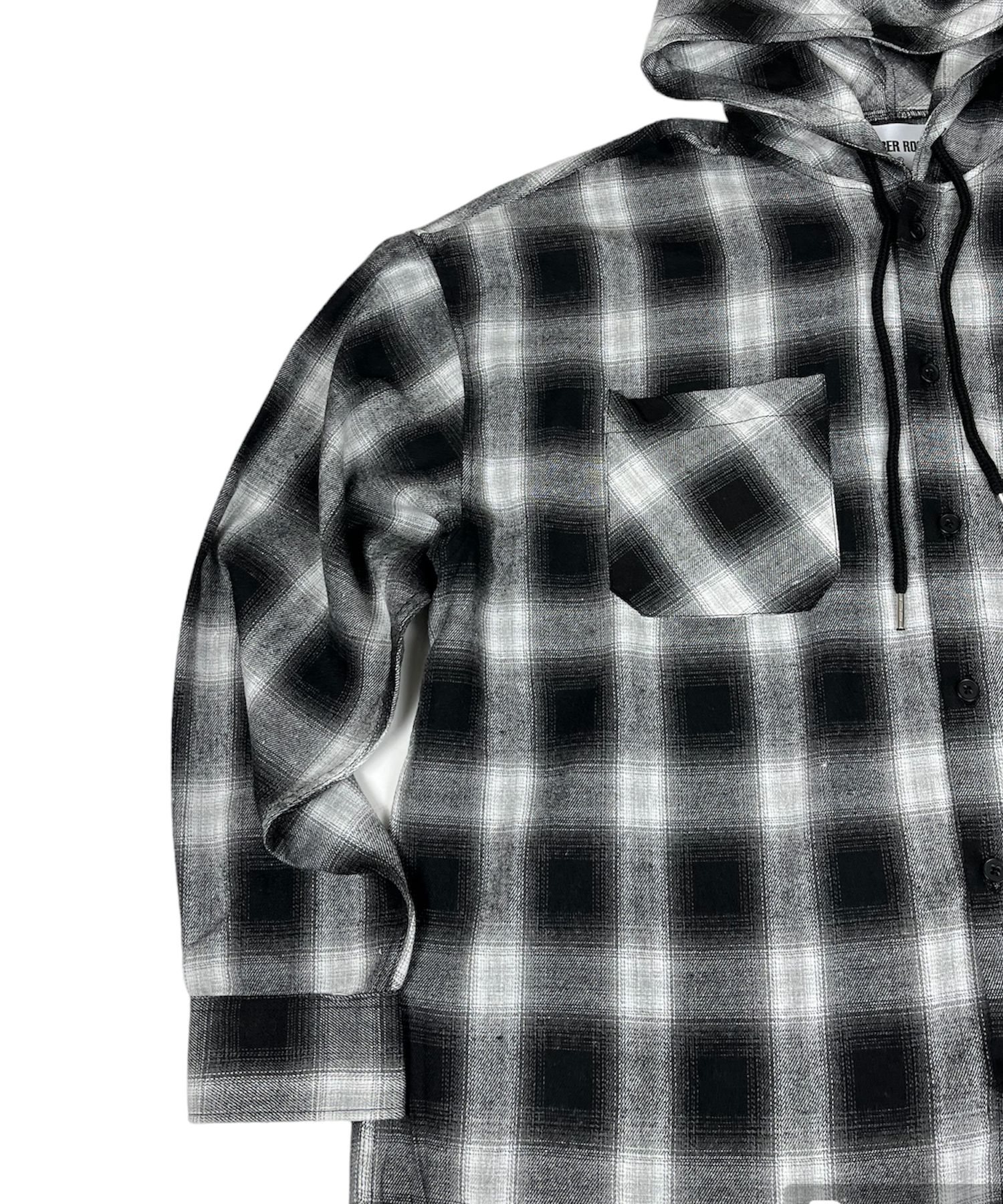 ★MUSINSA STANDARD★ Relaxed Ombre Plaid Check Shirt Black R MUSINSA | MUSINSA STANDARD Plaid Texture Open Collar Short