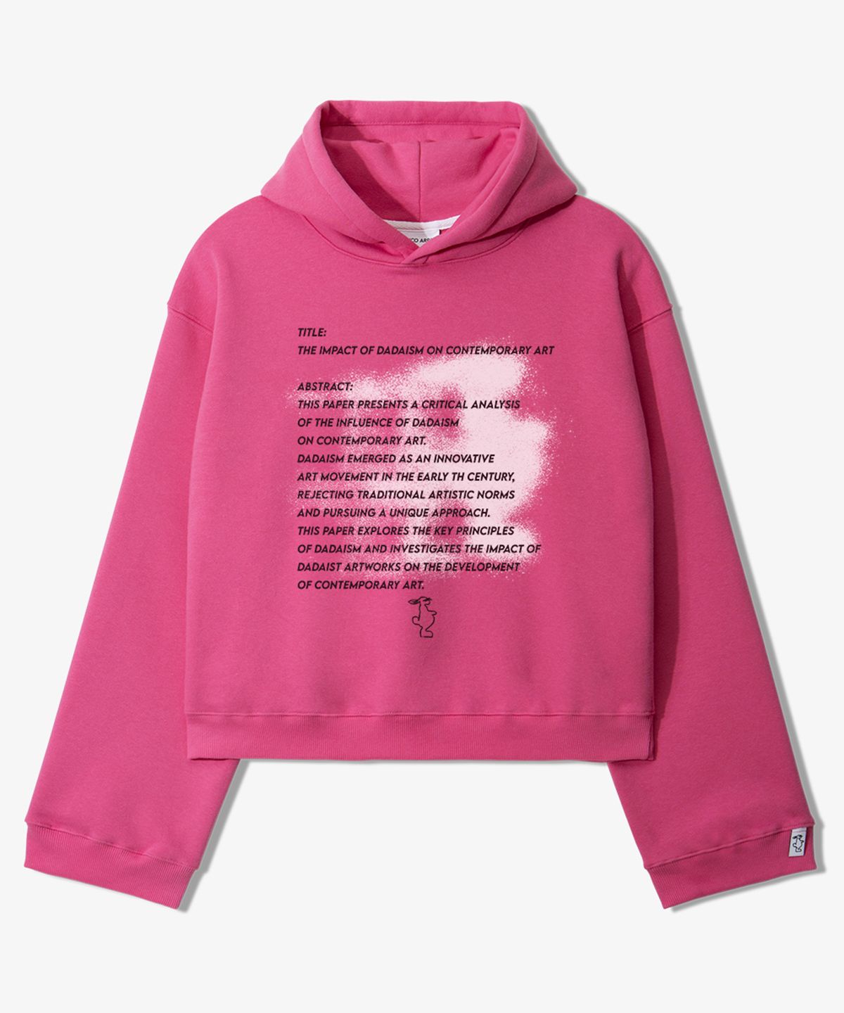 얀코 아르프(JANCO ARP) 아르프 래빗 하프 크롭 후드티-마젠타 핑크