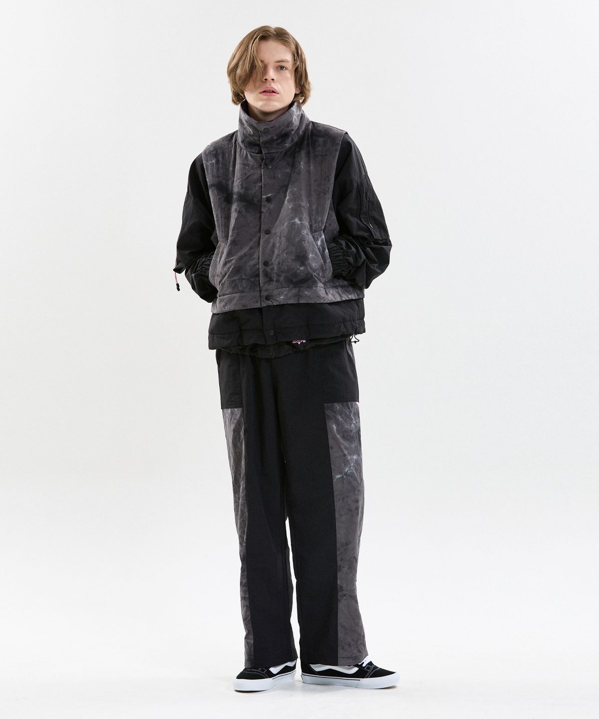 슈브토(SHVTO) Tie dye gray baggy pant