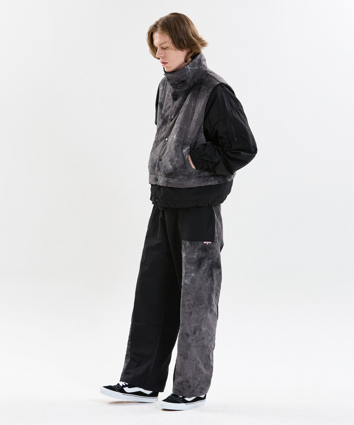슈브토(SHVTO) Tie dye gray baggy pant