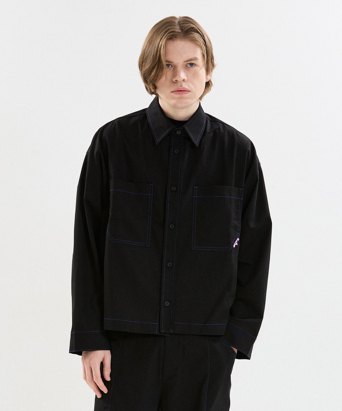 슈브토(SHVTO) Blue stitch shirt