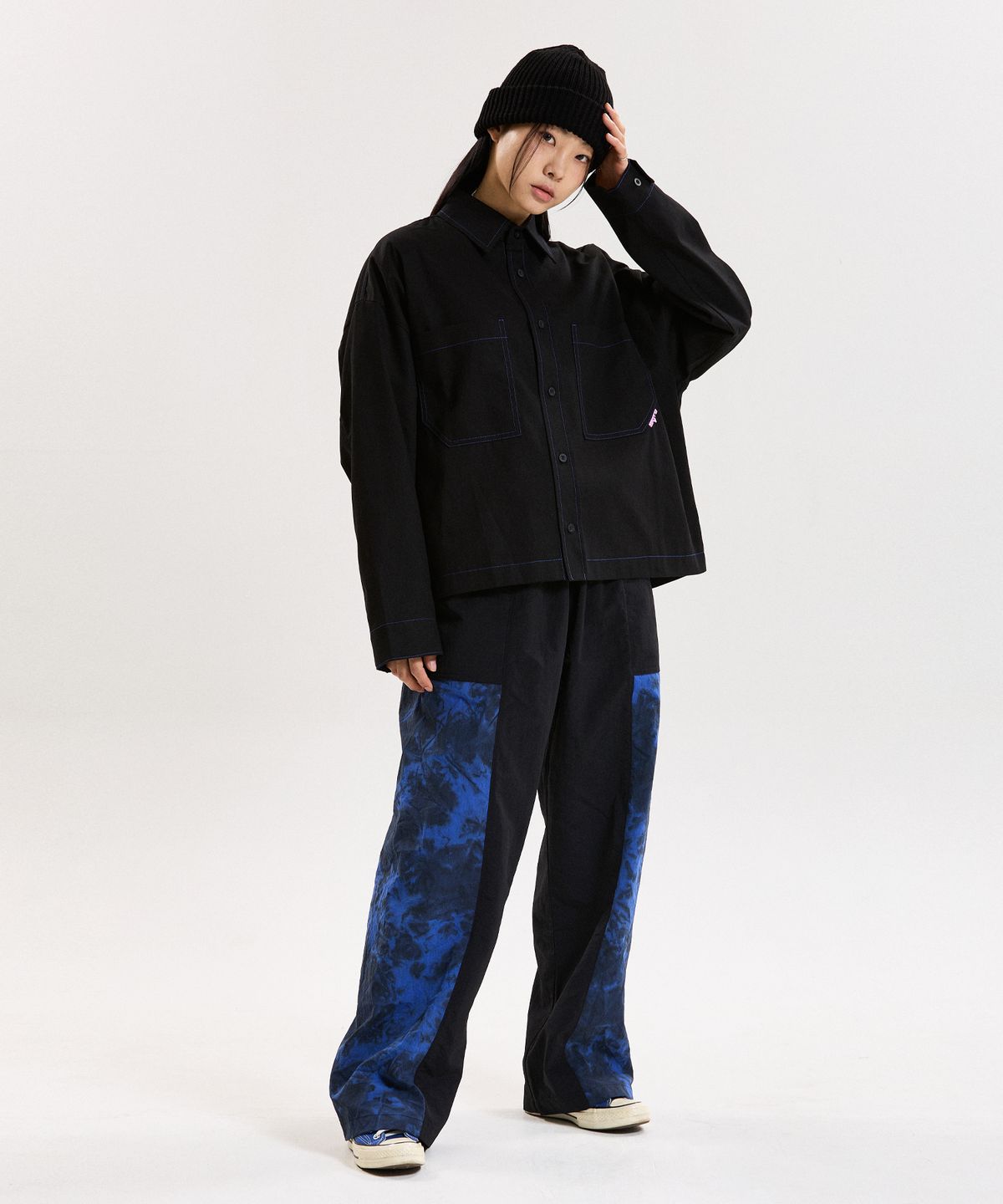 슈브토(SHVTO) Blue stitch shirt