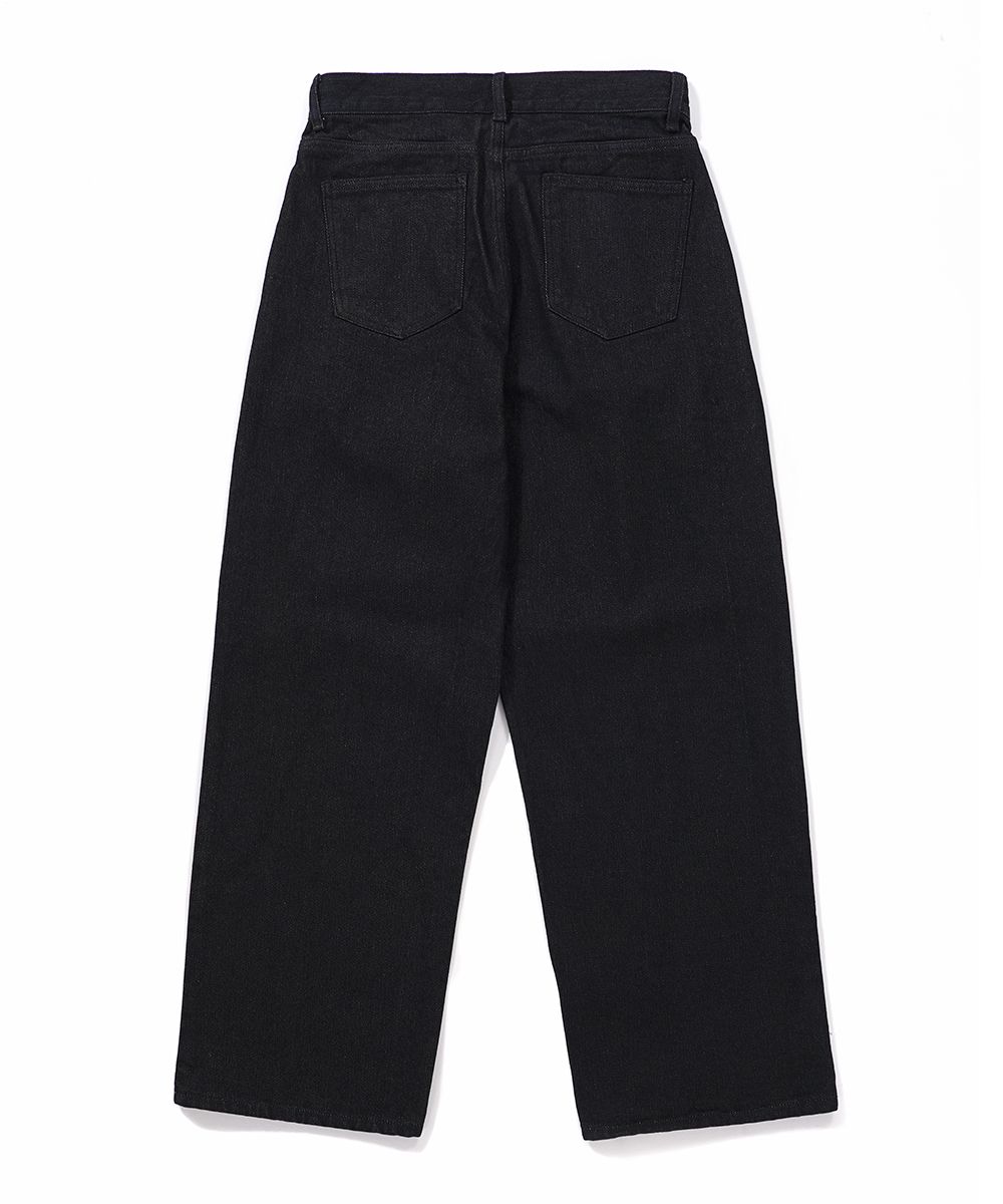 MUSINSA | GAKKAI UNIONS Two tuck basic wide denim pants black