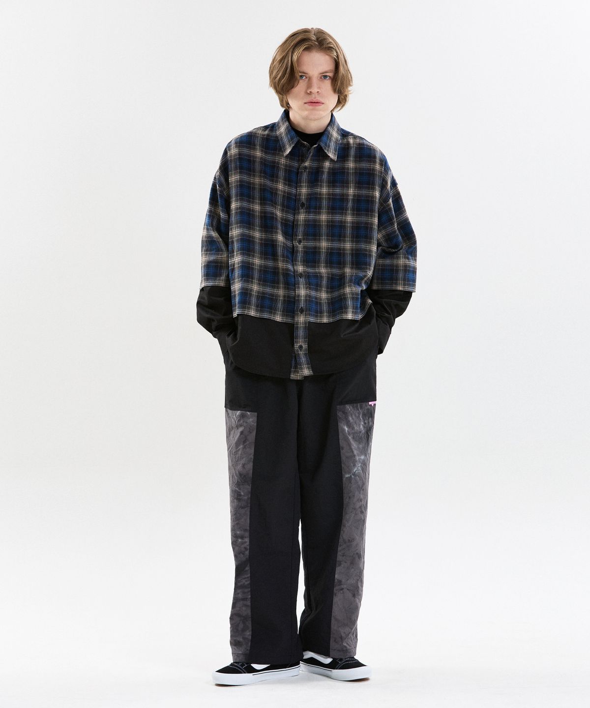 슈브토(SHVTO) Block plaid shirt
