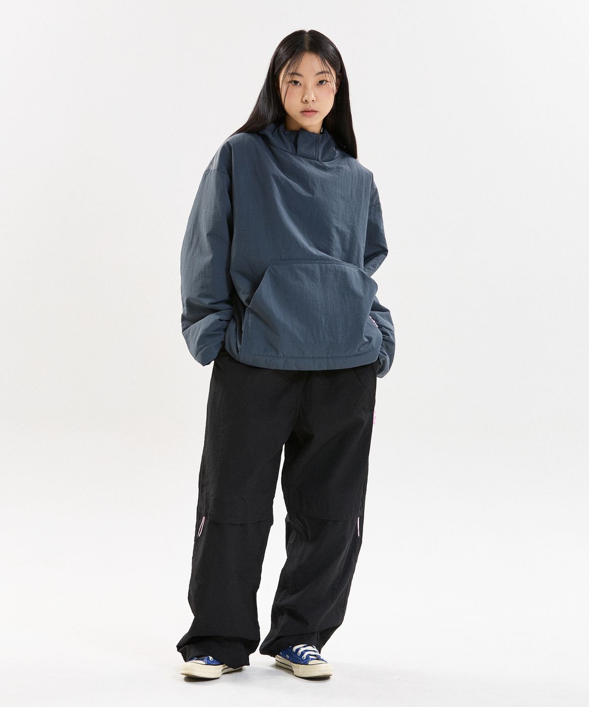 슈브토(SHVTO) Puffer slate hoodie