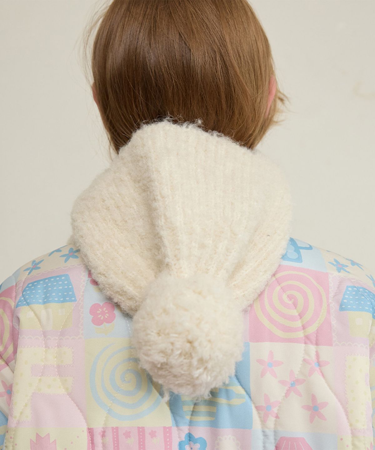 펀프롬펀(FUNFROMFUN) BOUCLE BALACLAVA MUFFLER, CREAM