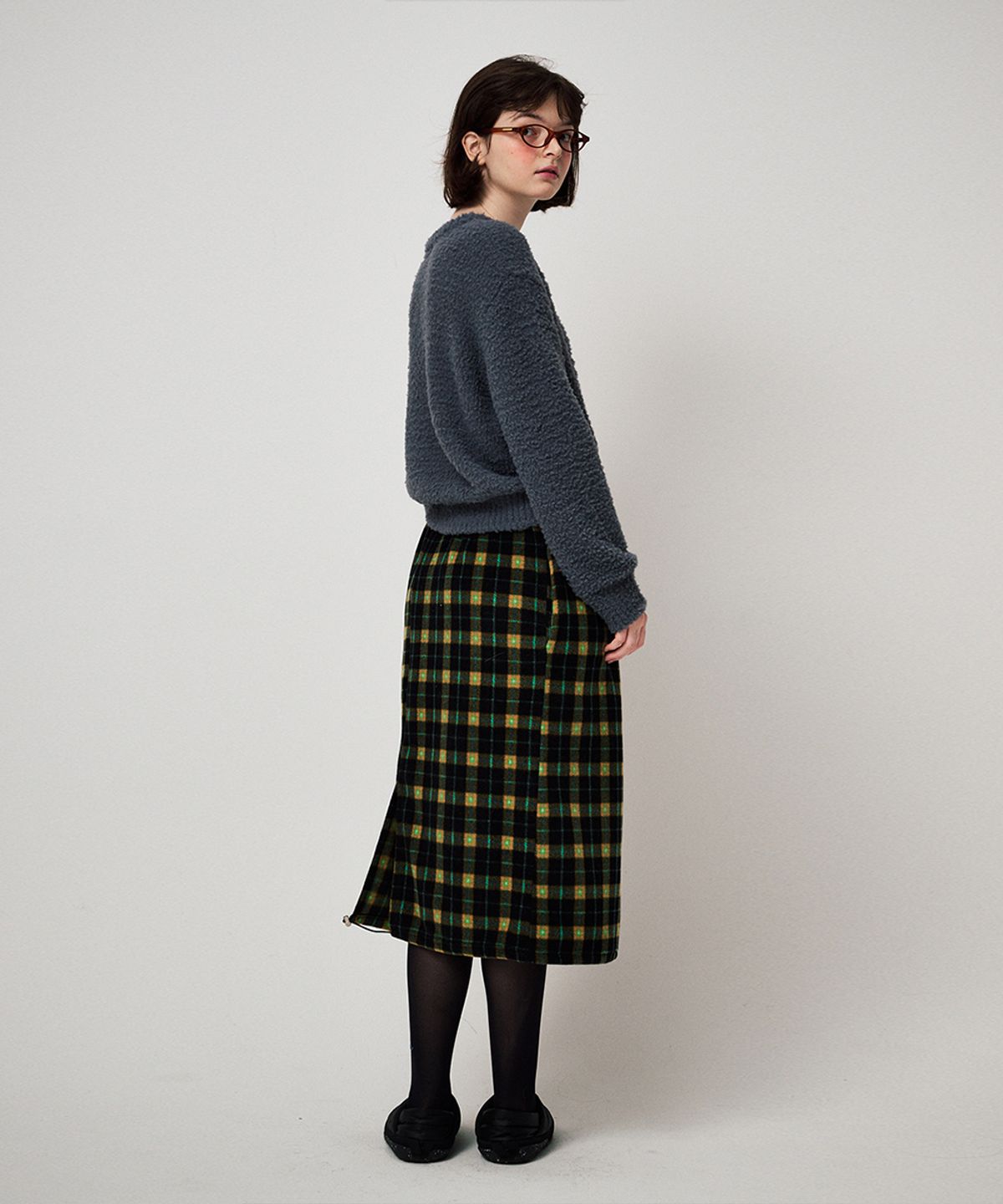 펀프롬펀(FUNFROMFUN) FLUFFY KNIT PULLOVER, CHARCOAL