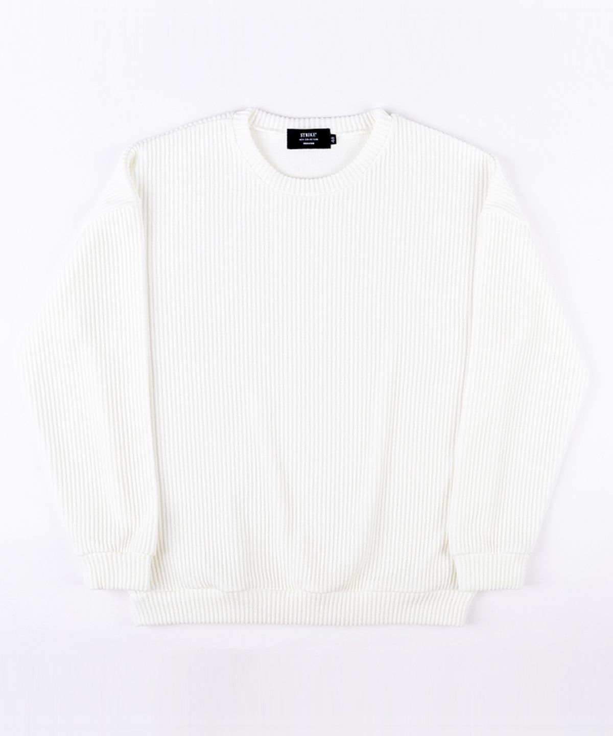 스트라이크(STRIKE) 드롭 숄더 루즈 풀오버 (WHITE)
