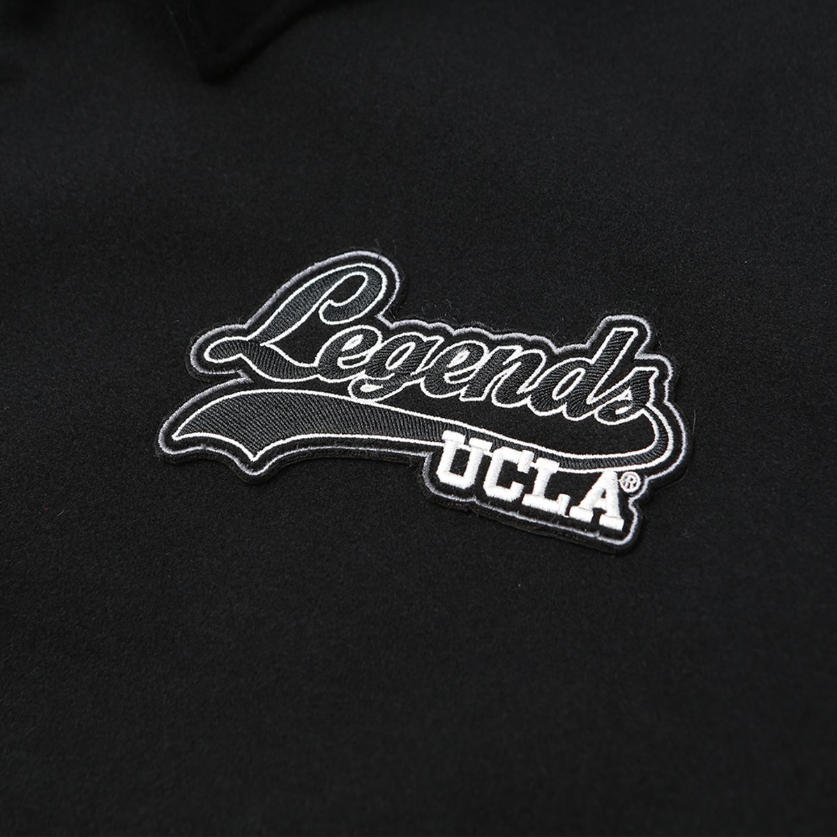 유씨엘에이(UCLA) 남여공용 소매배색 카라 바시티점퍼[BLACK](UZ9UJ8A_39)