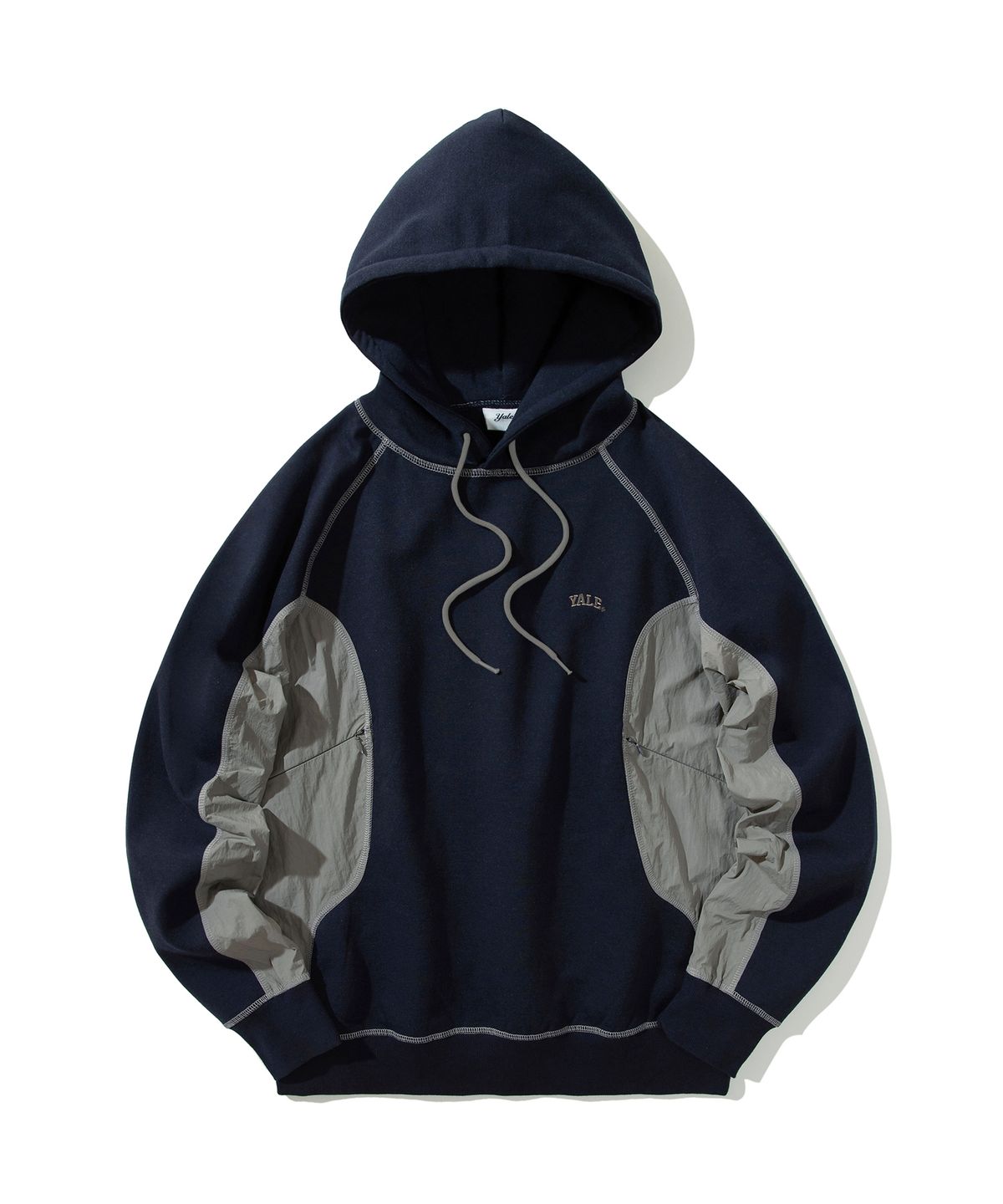 예일(YALE) [ONEMILE WEAR] 나일론 페브릭 믹스 후드 네이비