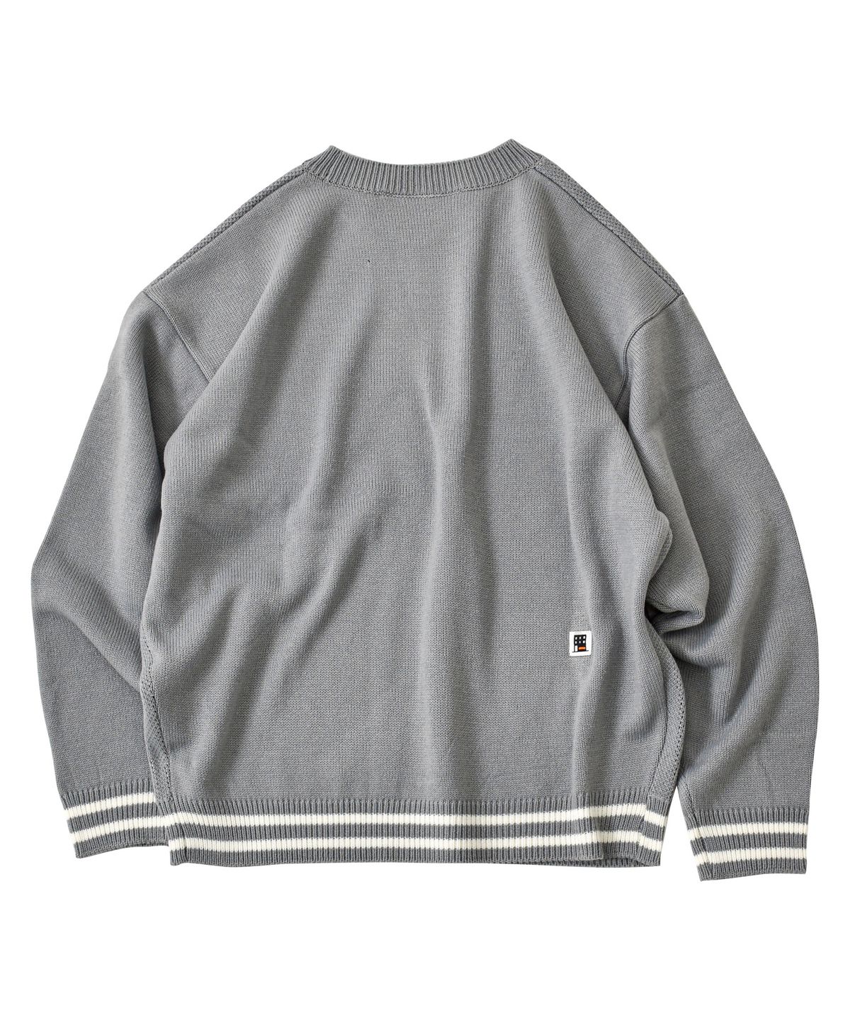 프리키쉬빌딩(FREAKISH BUILDING) SMILING EYES KNIT SWEATER (GREY)