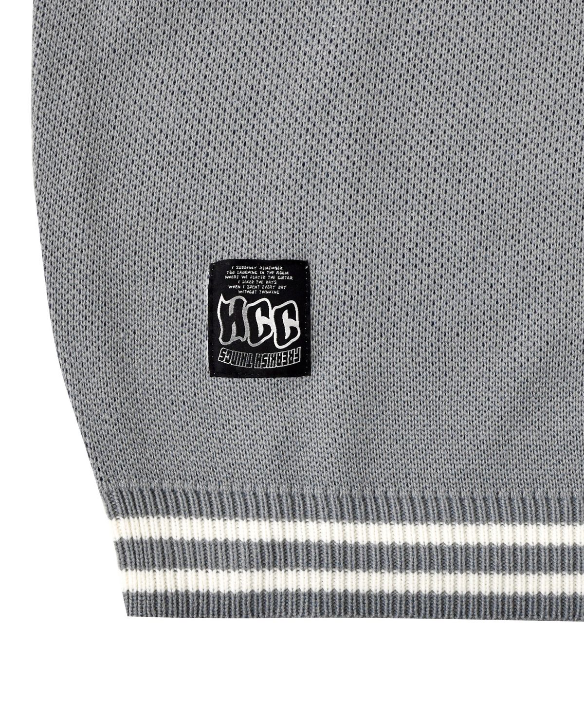 프리키쉬빌딩(FREAKISH BUILDING) SMILING EYES KNIT SWEATER (GREY)