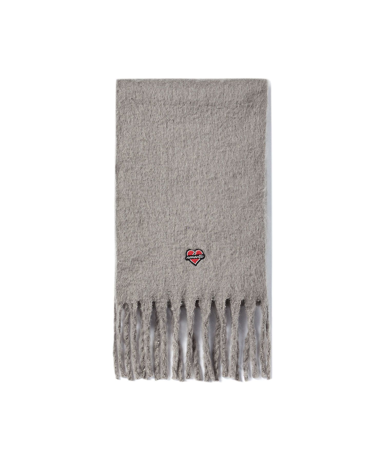 MUSINSA | BEYOND CLOSET Nomantic Logo Mohair Scarf Gray