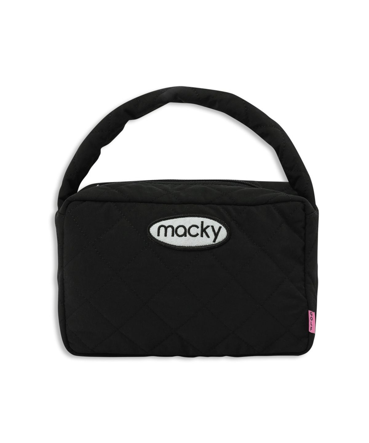 맥키(MACKY) 퀄팅 스퀘어 토트백 블랙