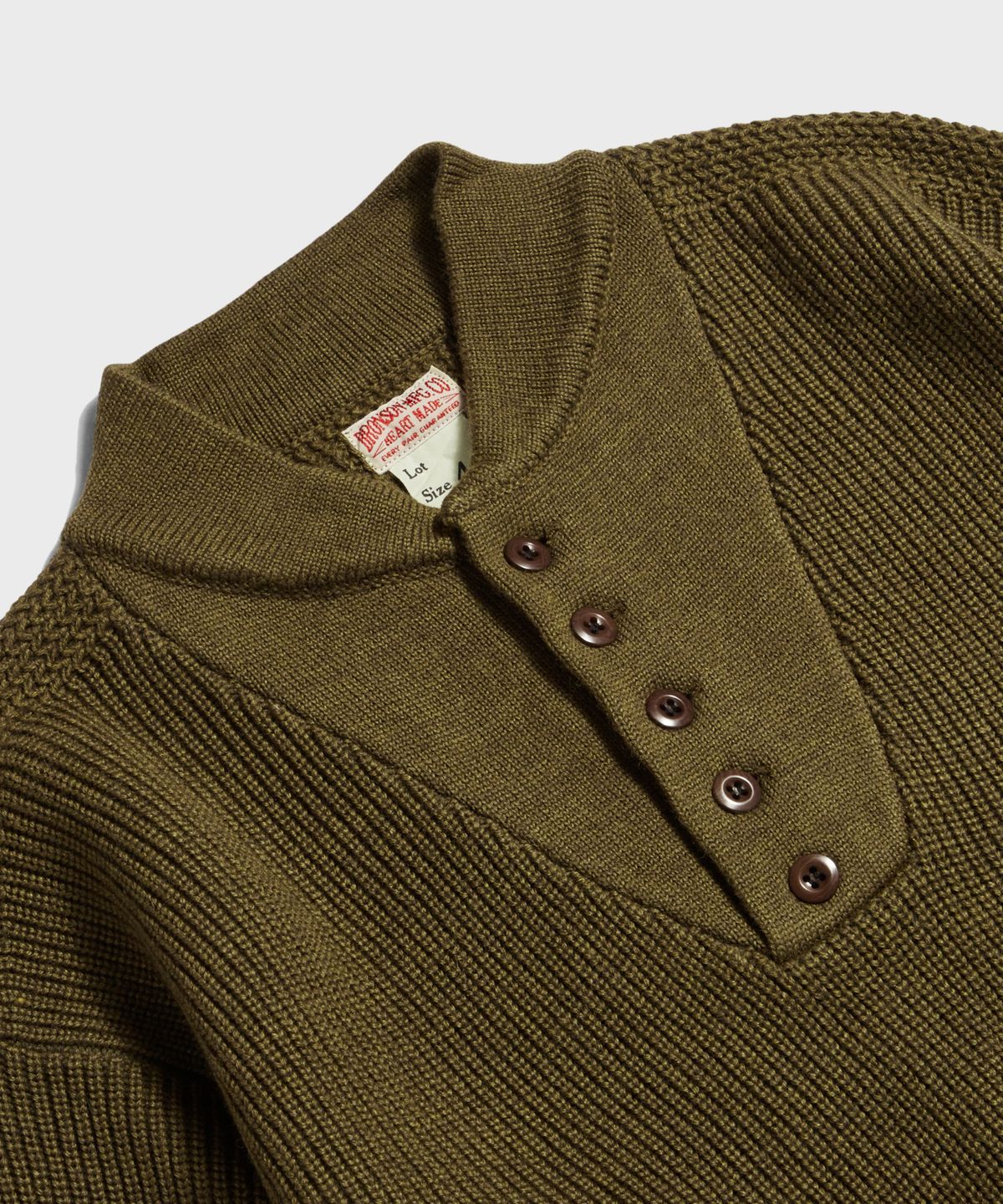 브론슨(BRONSON) US Army High Neck Wool Sweater Olive
