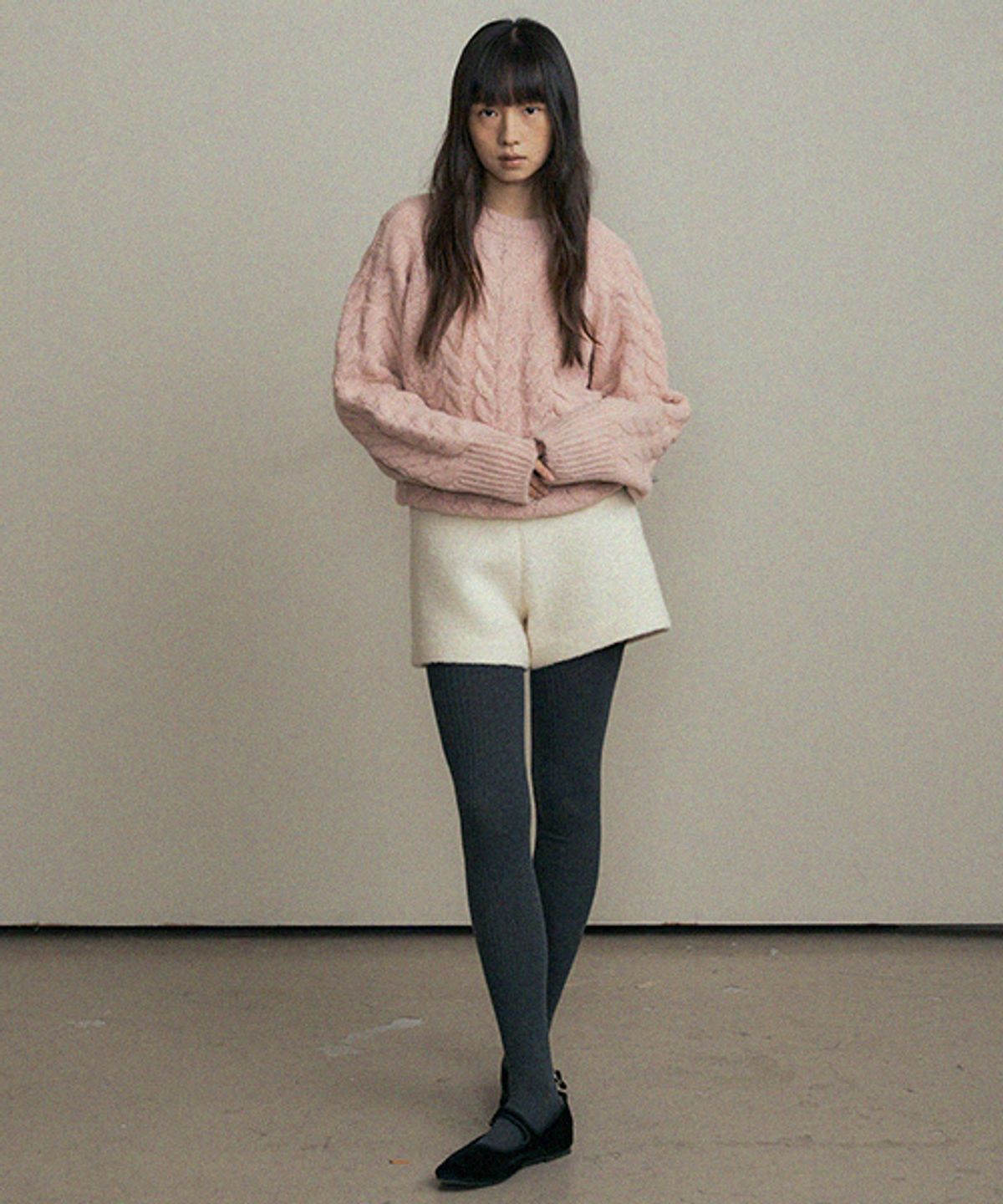 링서울(LINGSEOUL) alpaca half pants-ivory