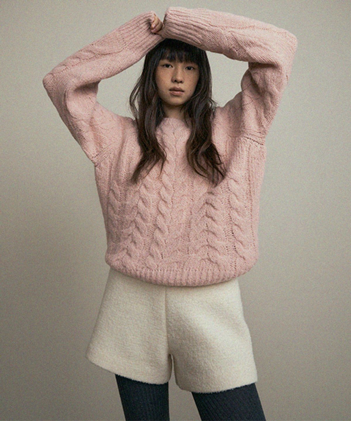 링서울(LINGSEOUL) alpaca half pants-ivory