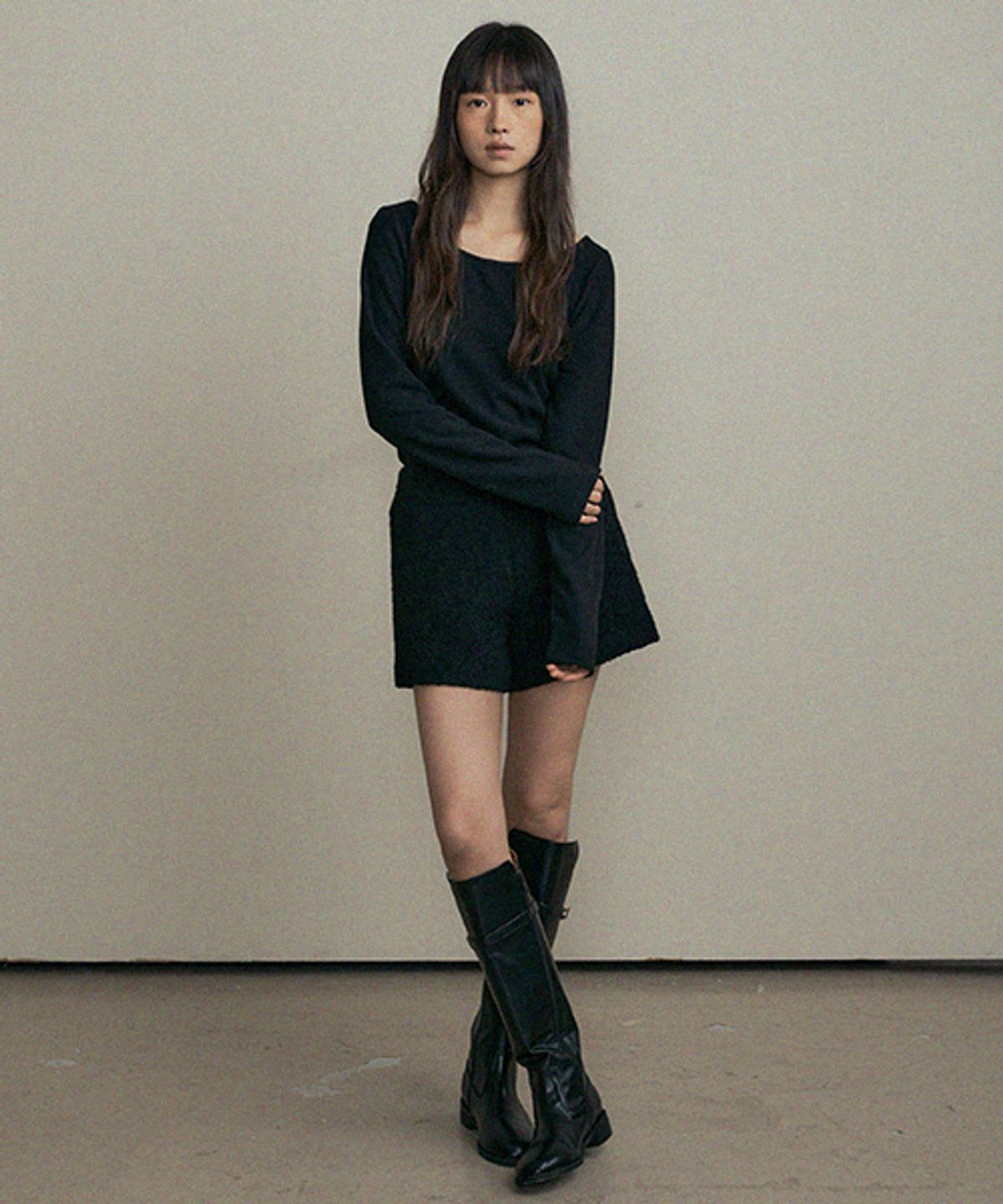 링서울(LINGSEOUL) alpaca half pants-black