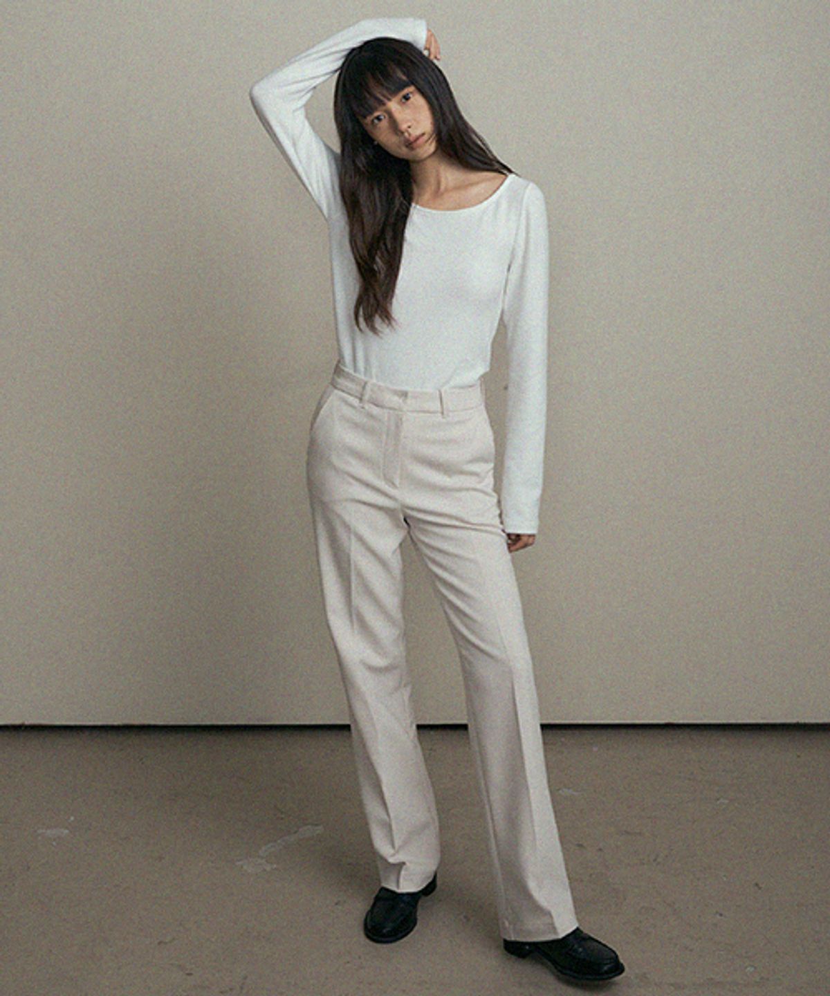 링서울(LINGSEOUL) essential boat neck top-ivory