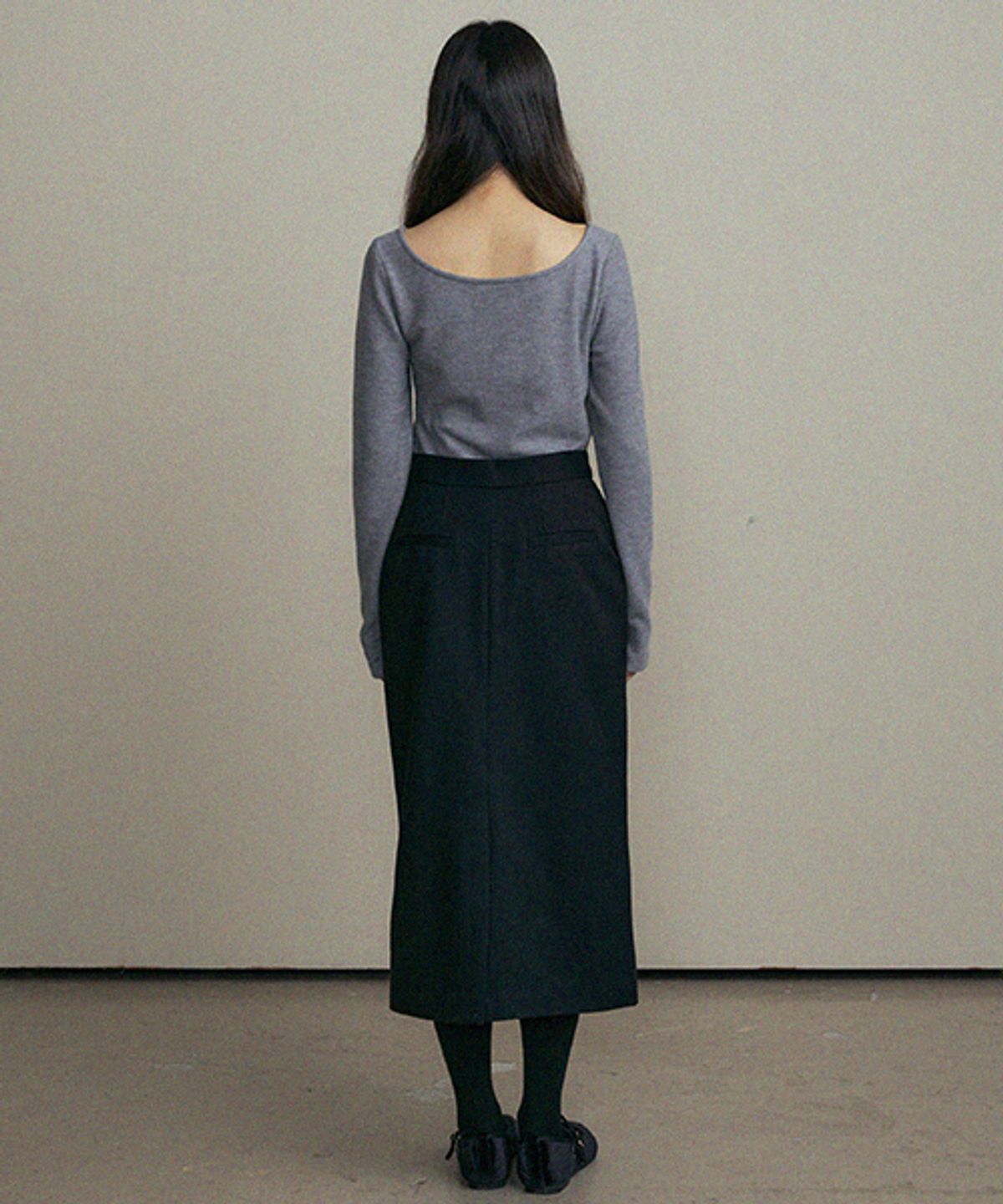 링서울(LINGSEOUL) essential boat neck top-gray