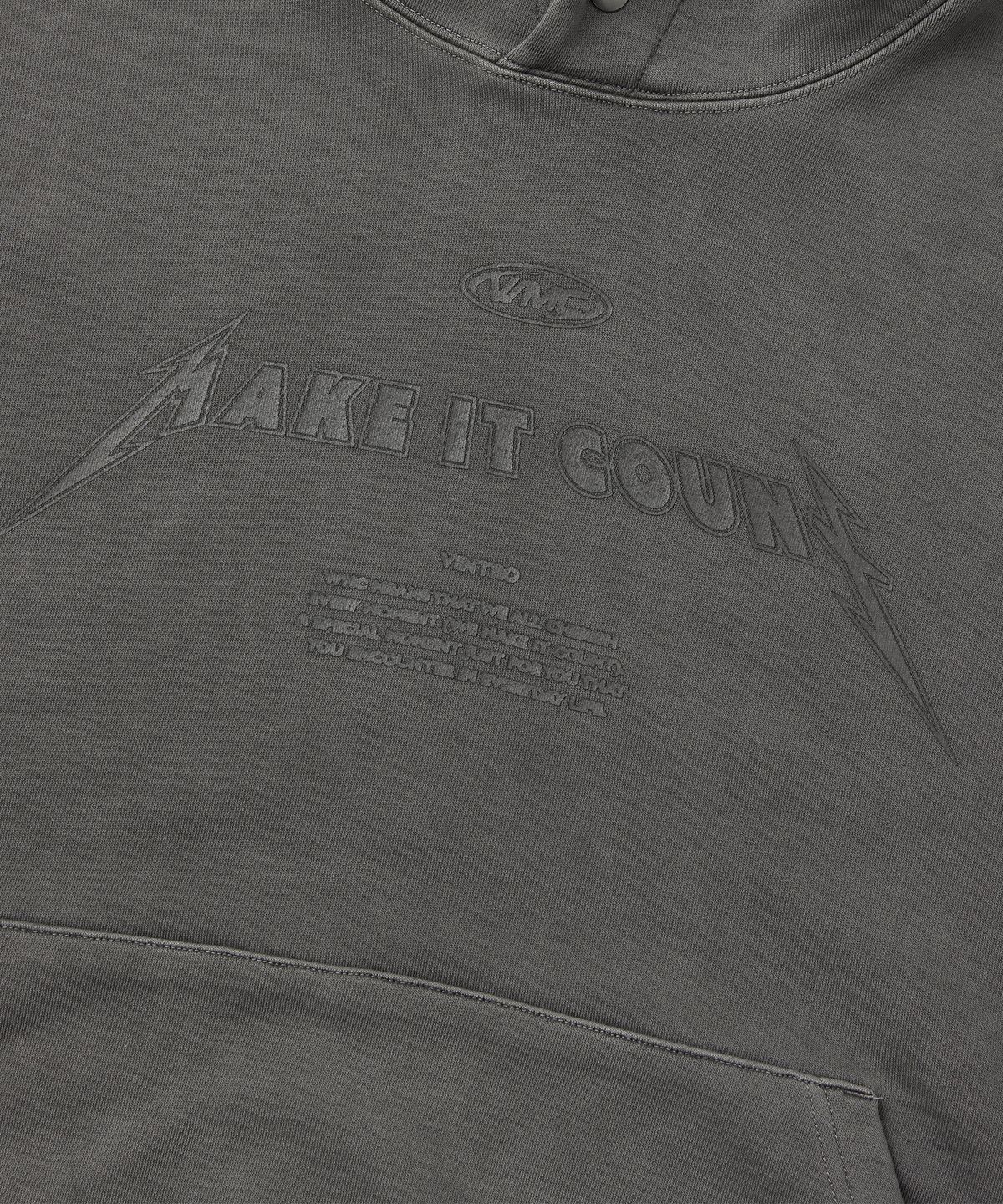 더블유엠씨(WMC) 피그먼트 후드티_CHARCOAL GREY