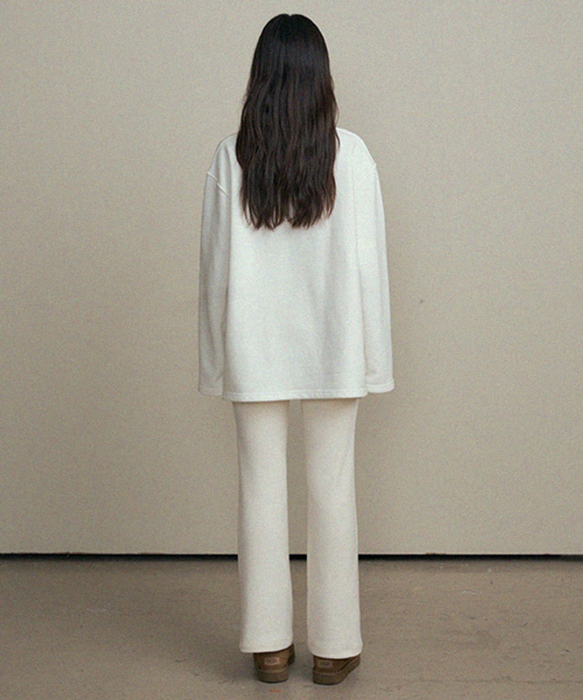 링서울(LINGSEOUL) fleece banded pants-ivory